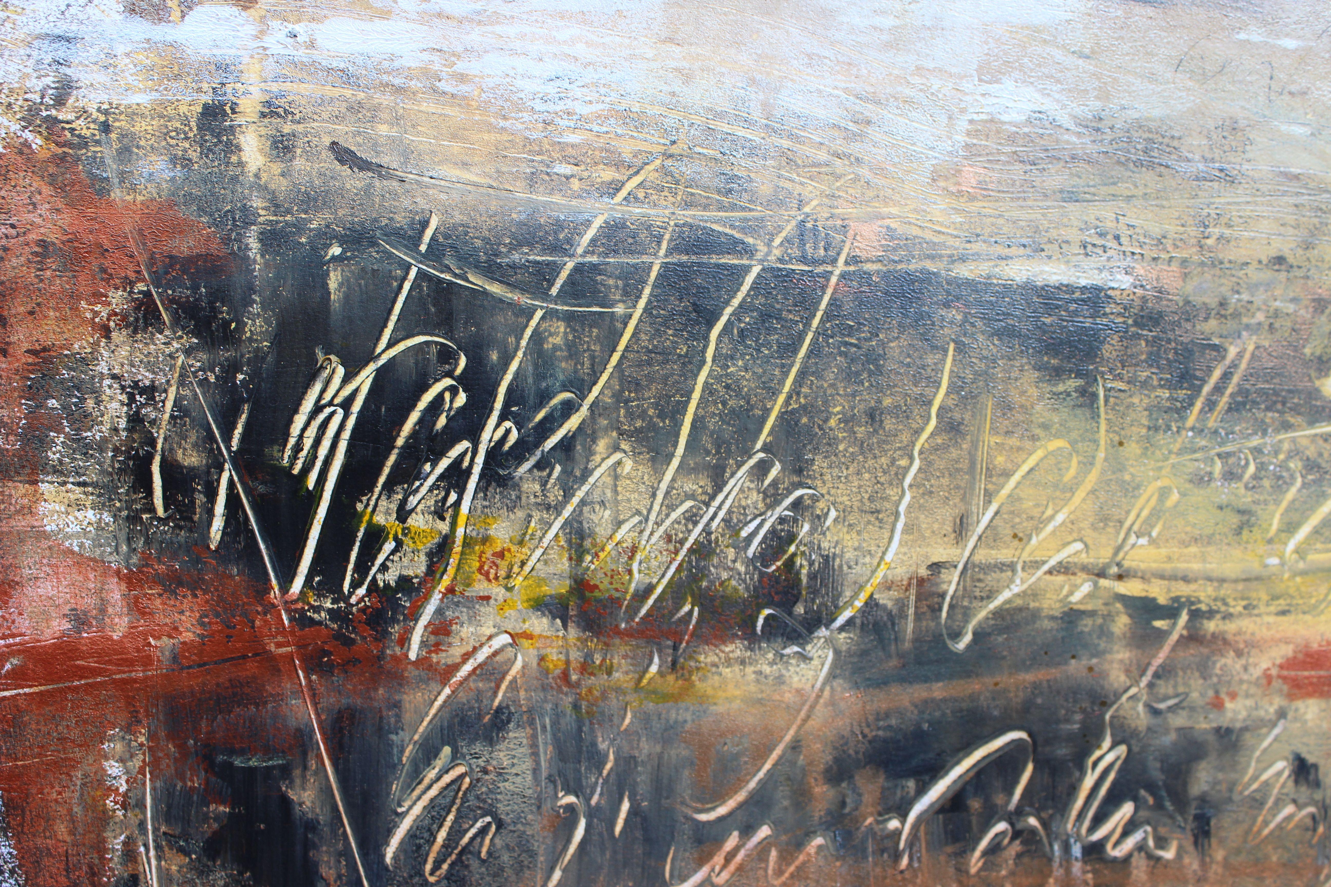 Kalahari II, Pintura, Acrílico sobre papel - Painting Abstracto de Laura Spring