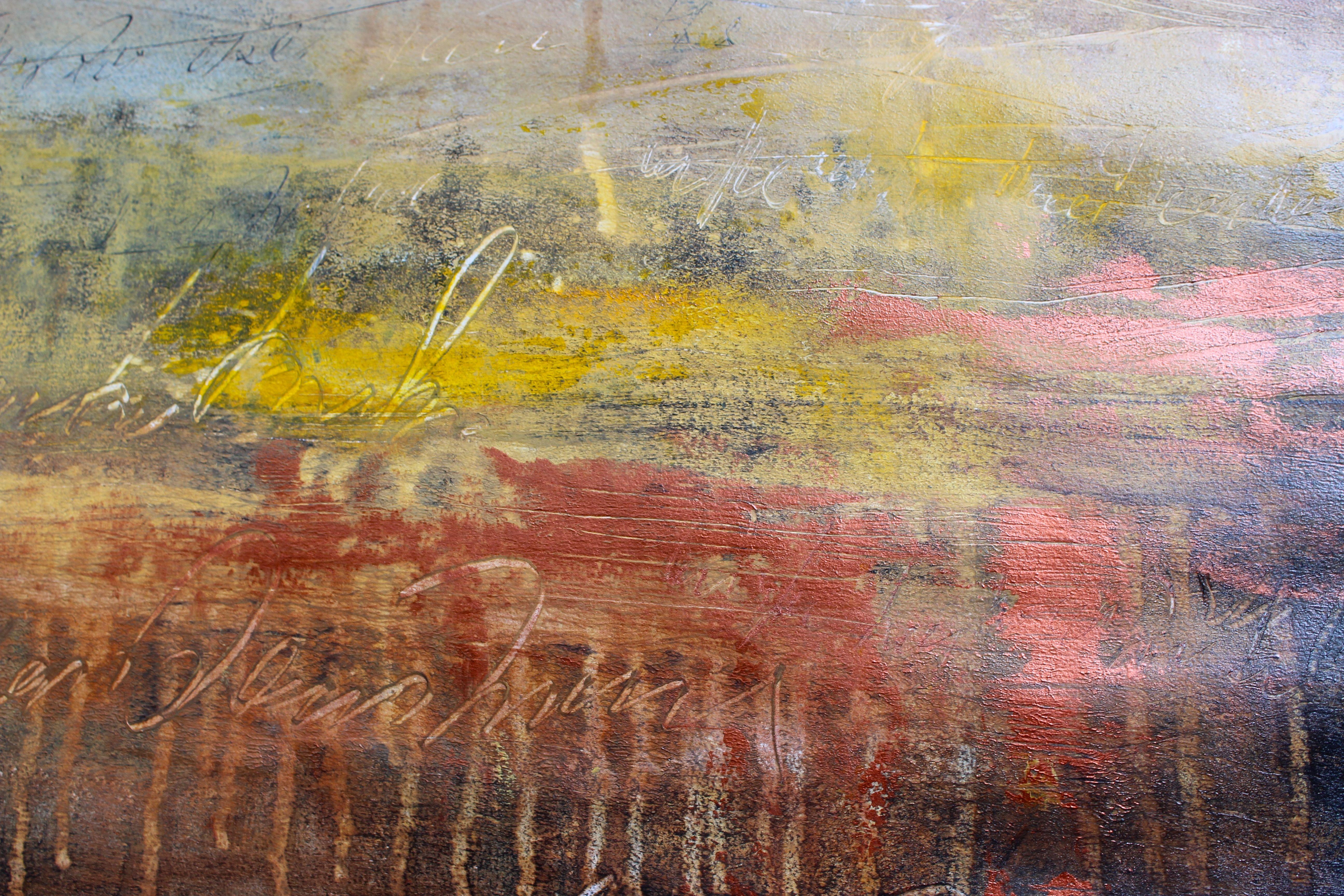 Kalahari II, Pintura, Acrílico sobre papel - Abstract Painting Marrón de Laura Spring