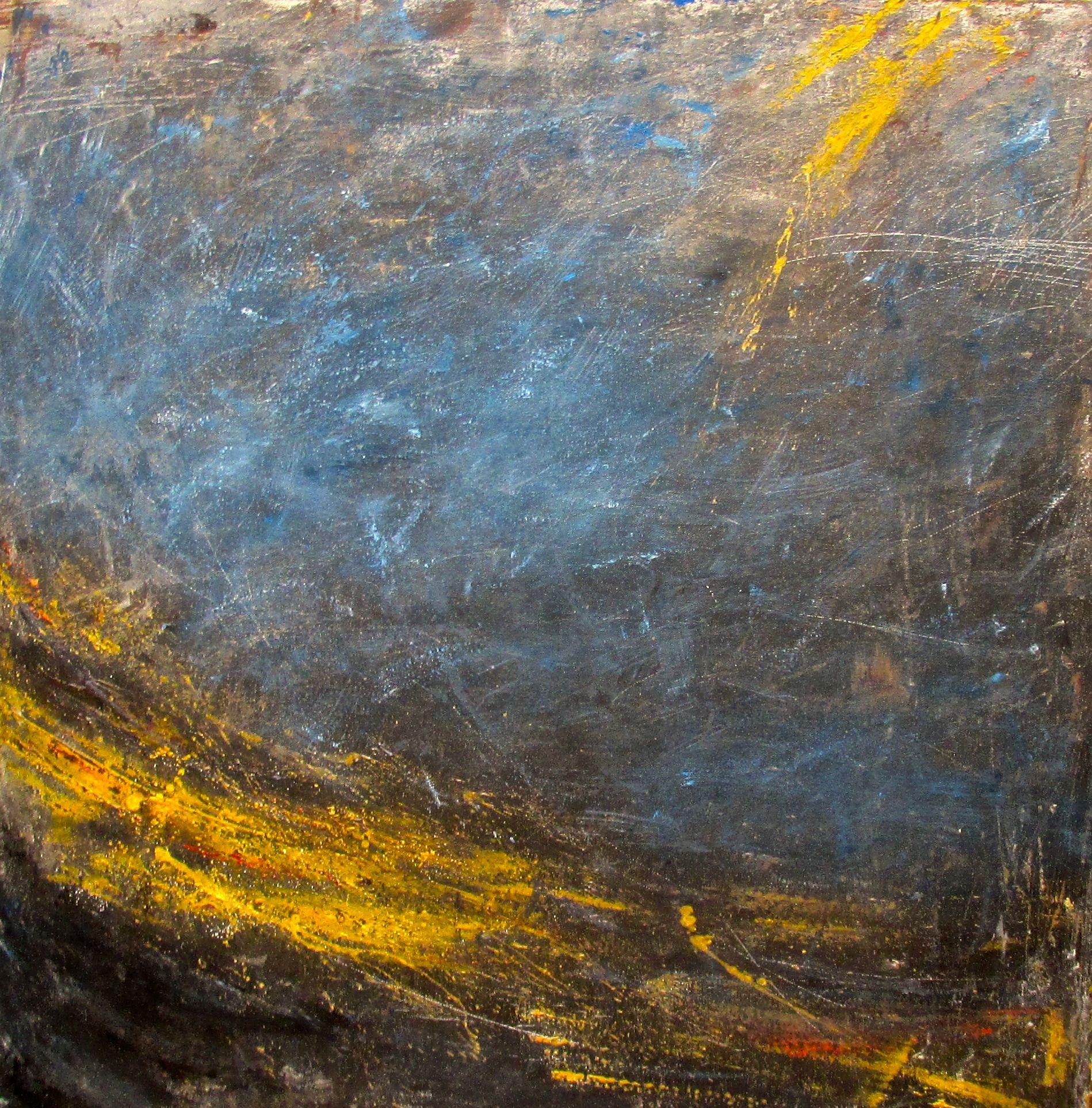 Laura Spring Abstract Painting - Let Me Dwell In The Dark place, For I Am Light, Painting, Acrylic on Canvas