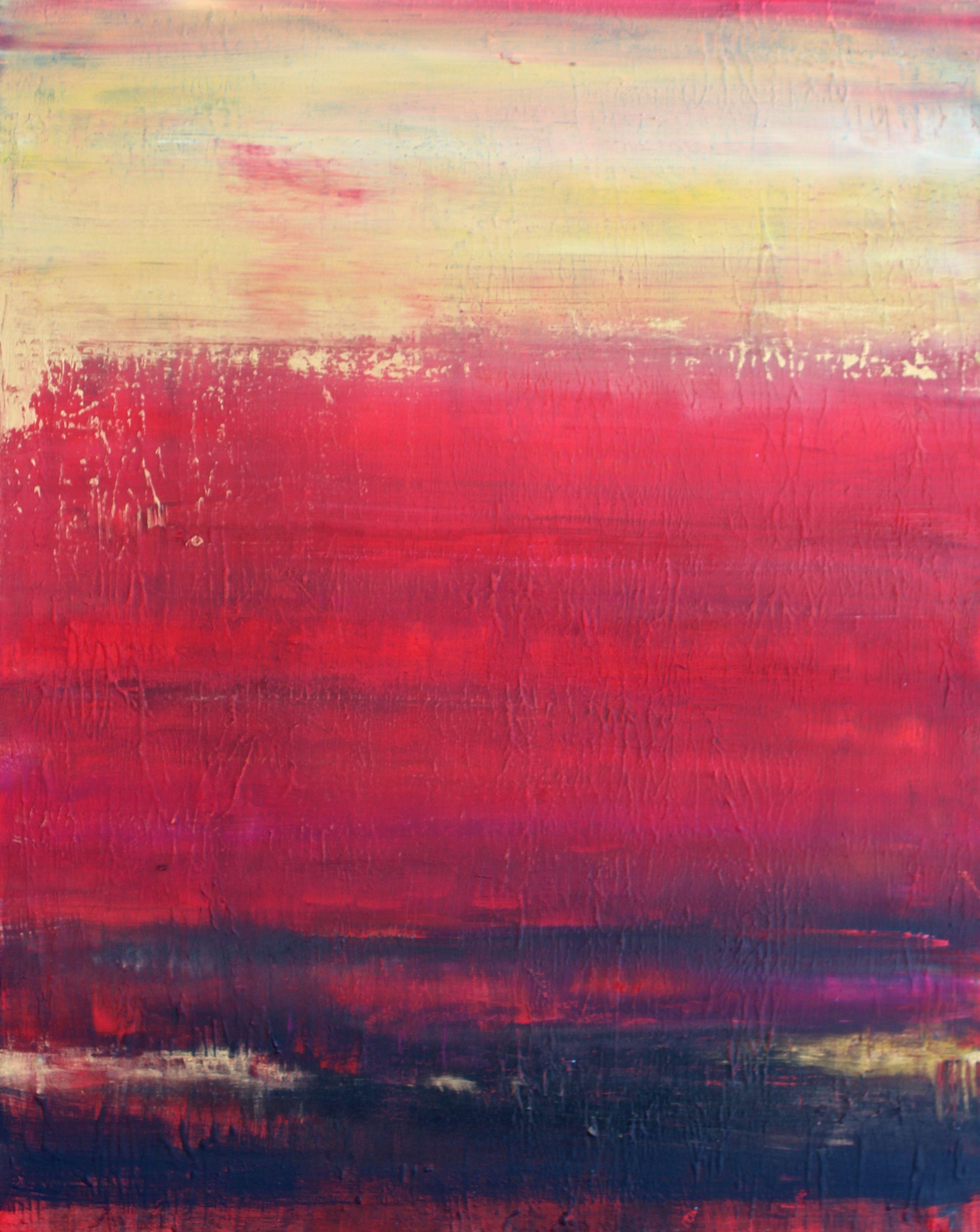 Laura Spring Abstract Painting – Lebensphasen 2, Gemälde, Öl auf Leinwand