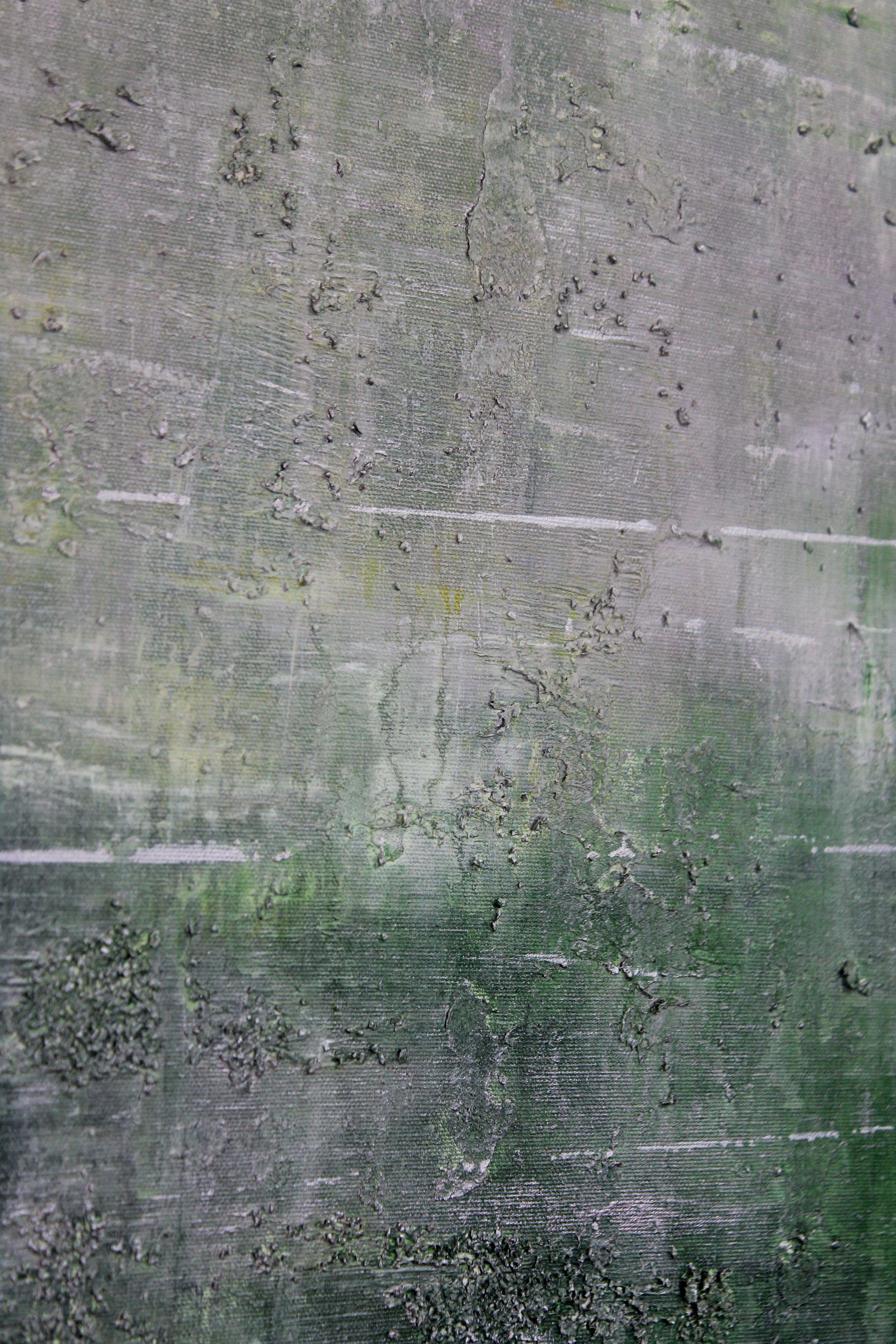 Myth, Painting, Acrylic on Canvas - Gray Abstract Painting by Laura Spring
