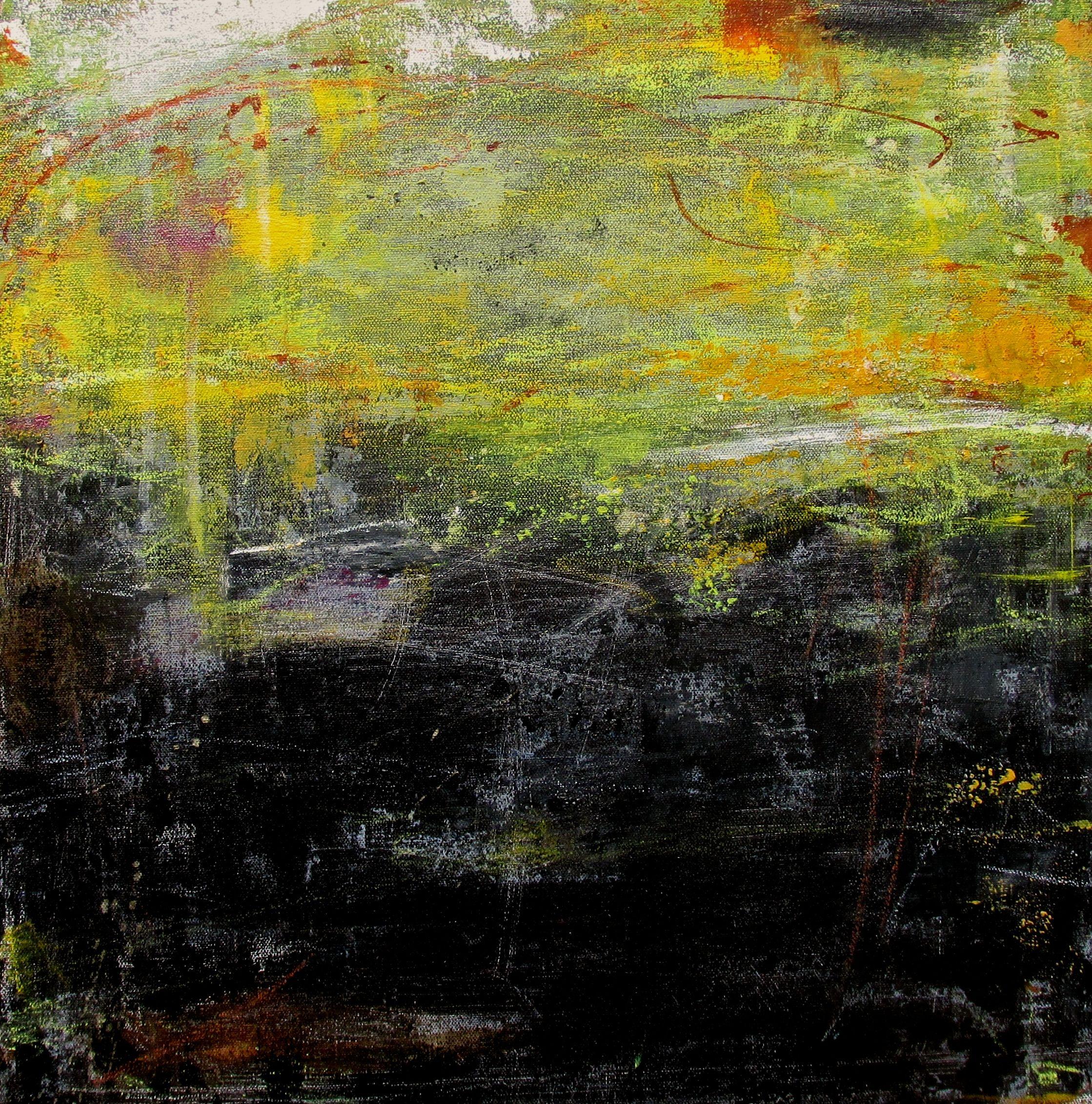 Laura Spring Abstract Painting – Navigating Circumstances 2, Gemälde, Acryl auf Leinwand
