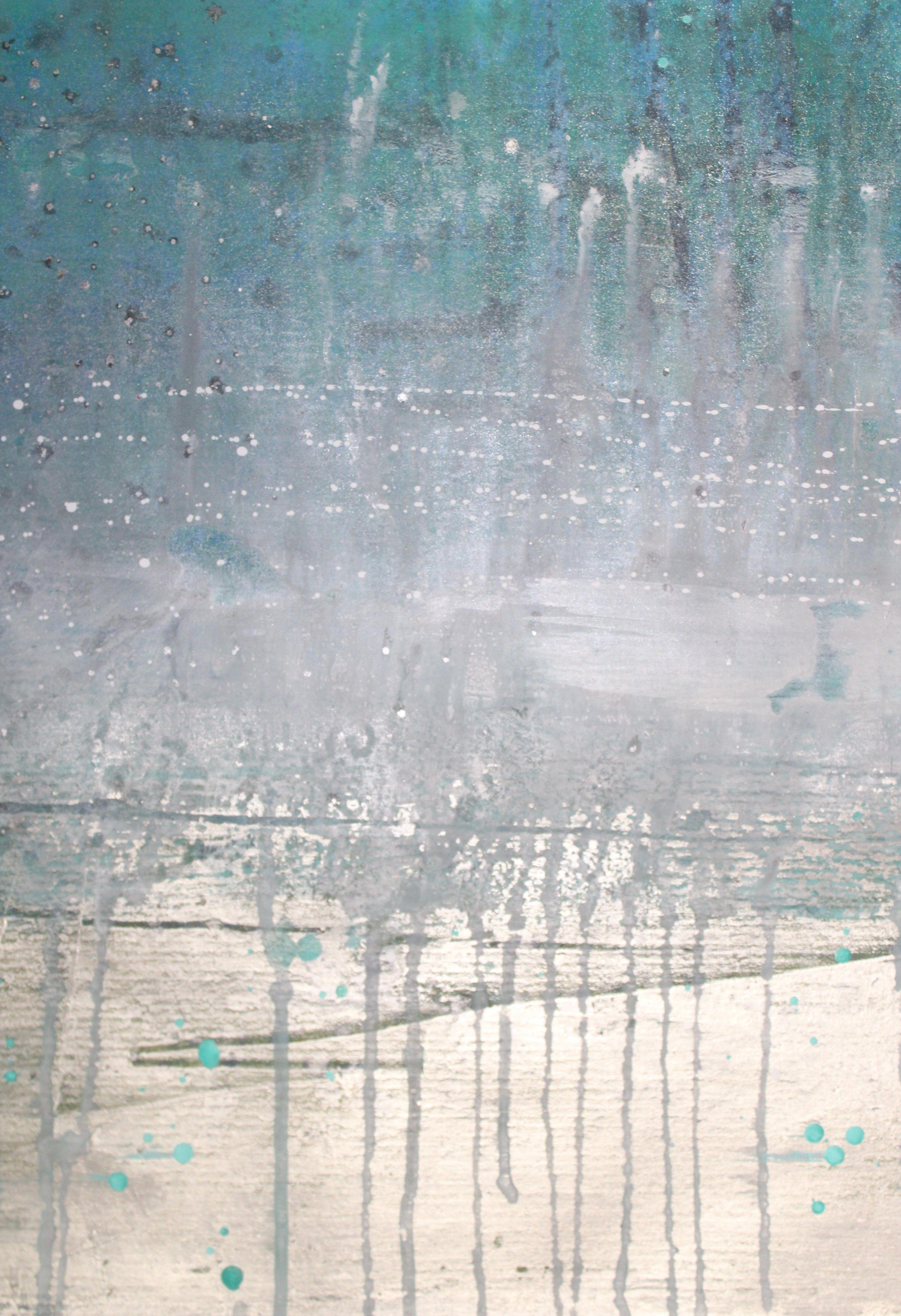 En la superficie 7, Pintura, Acrílico sobre papel - Painting Abstracto de Laura Spring