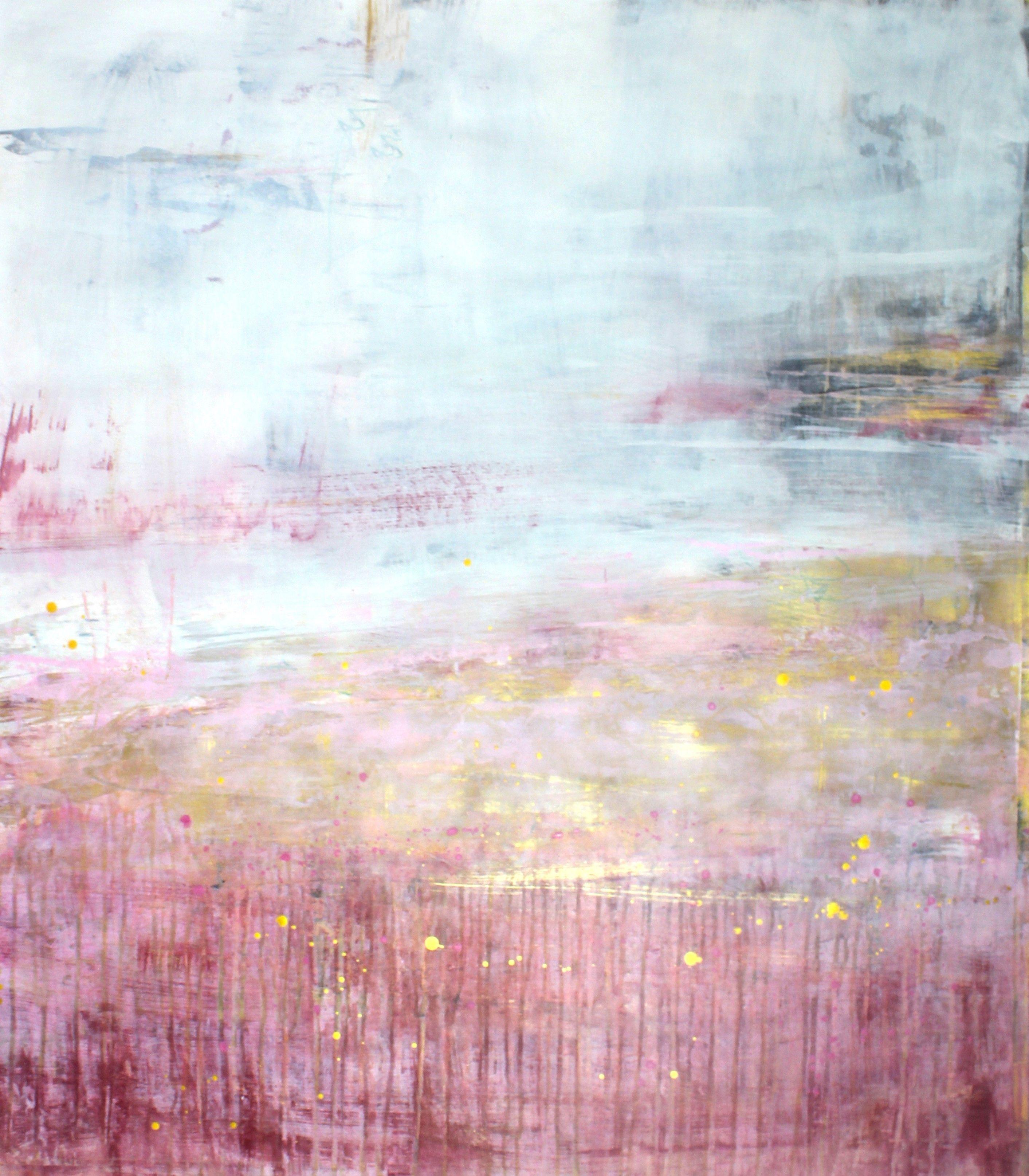 Paesaggio rosa, Pittura, Acrilico su carta