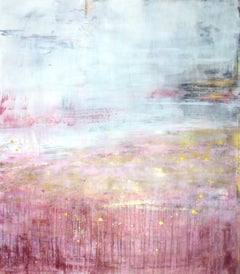 Pink Landscape, Painting, Acrylic on Paper