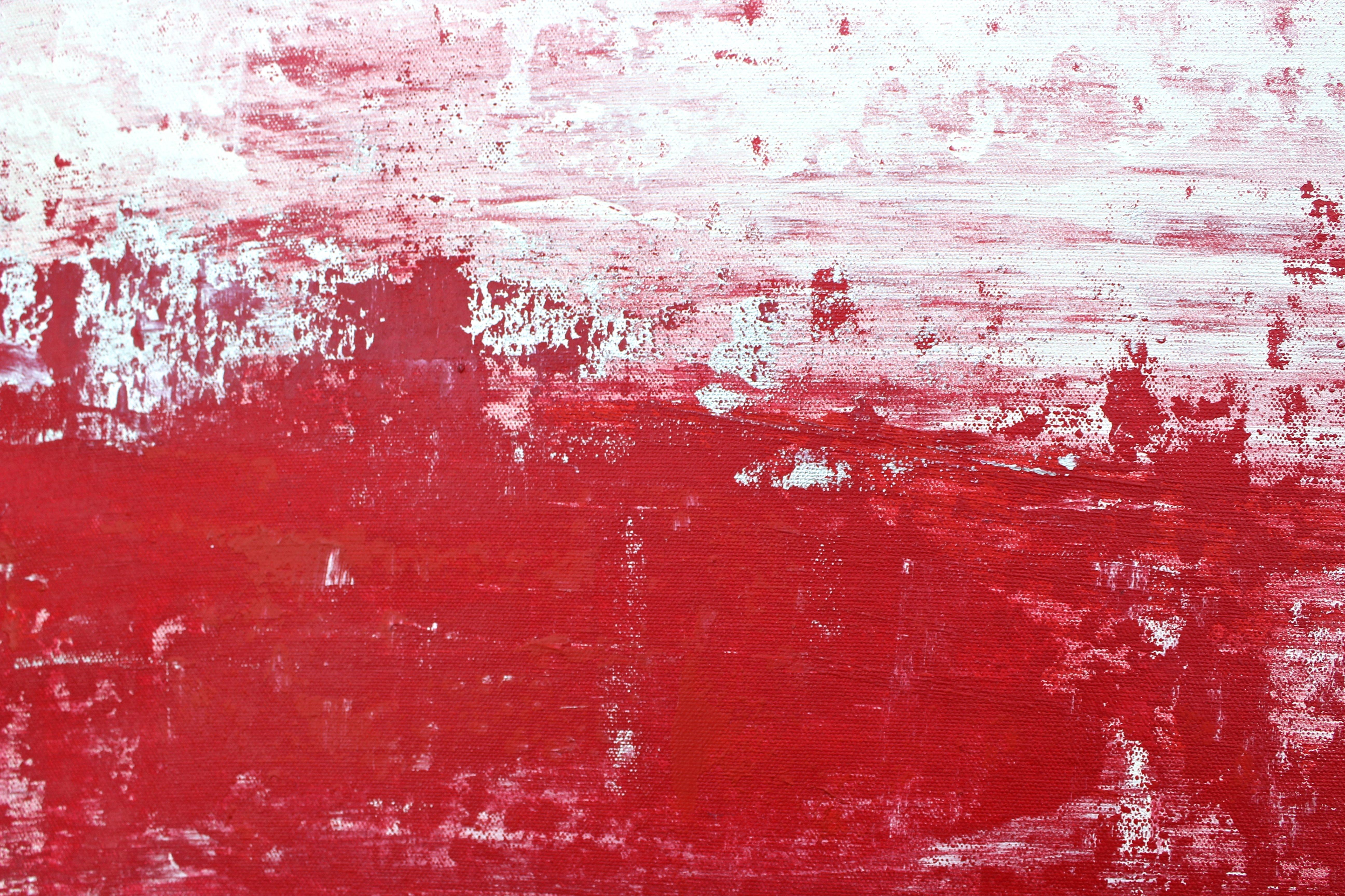 Precioso cuadro grande en rojo y blanco, con detalles plateados . Este cuadro único está realizado en acrílico. Hago todo lo posible por representar los colores reales de los cuadros en las fotos, pero a veces se puede apreciar una ligera diferencia