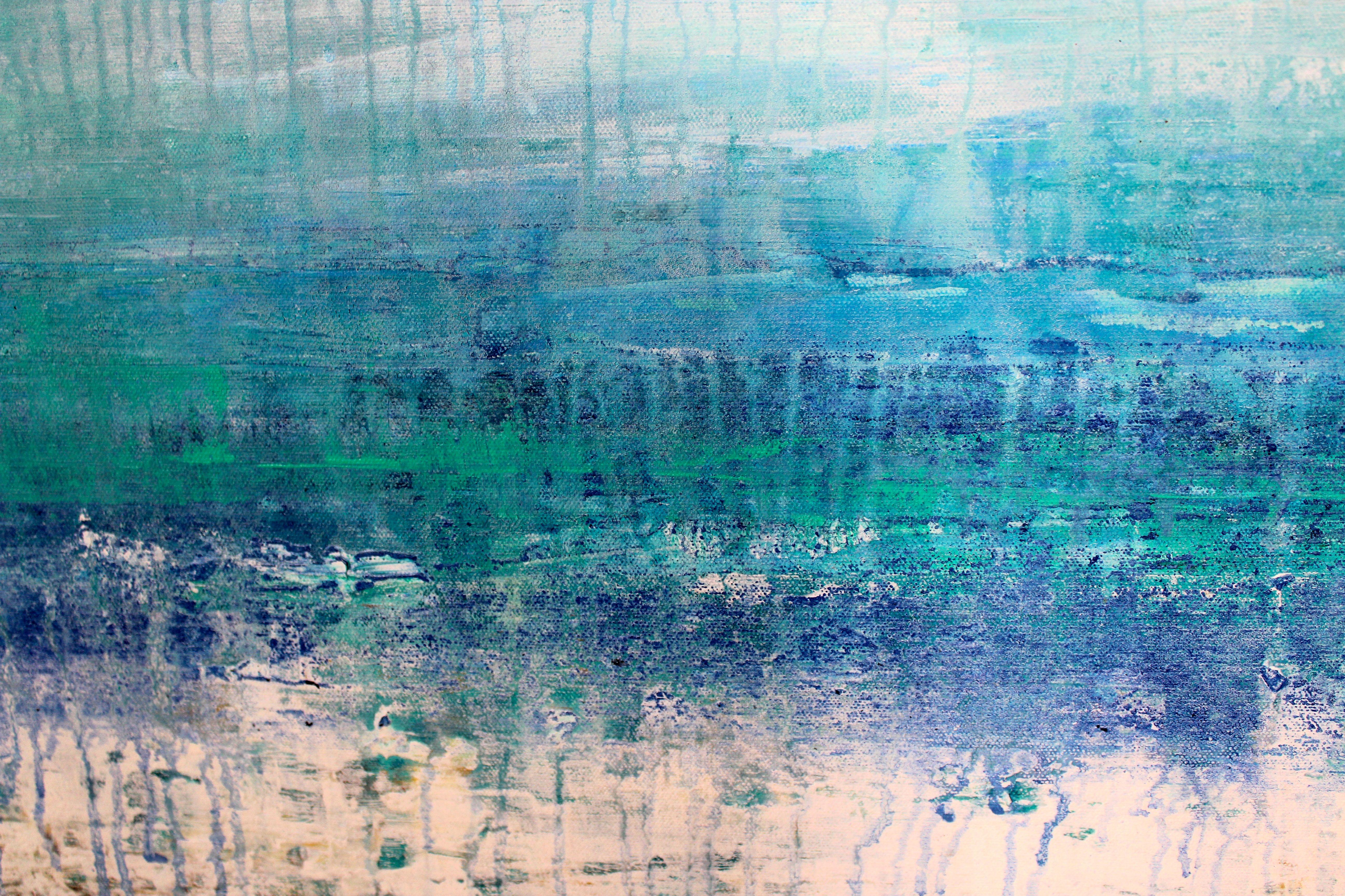 Peinture « Rainy », acrylique sur toile - Painting de Laura Spring