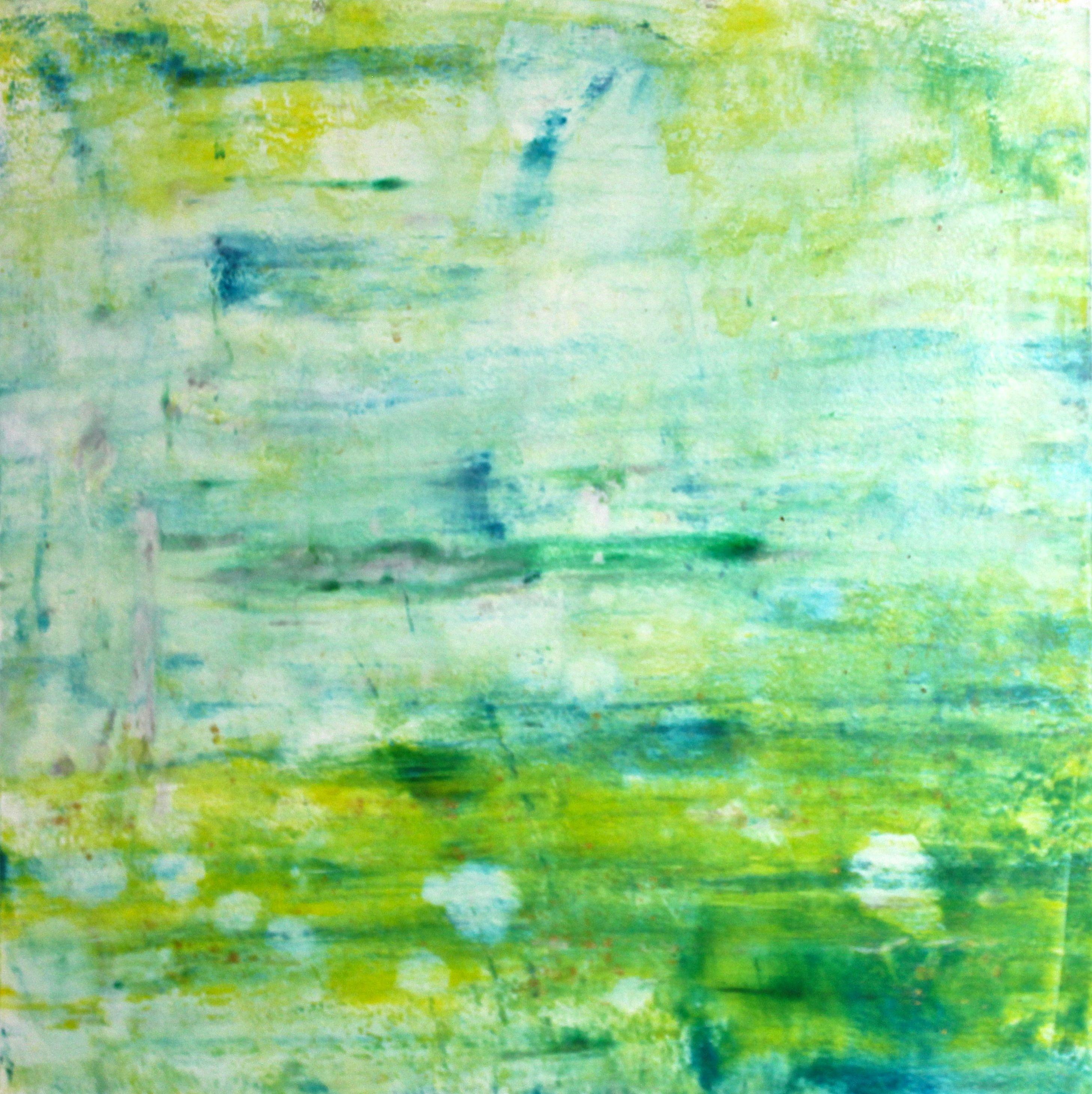 Abstract Painting de Laura Spring - reflexiones, Pintura, Óleo sobre papel