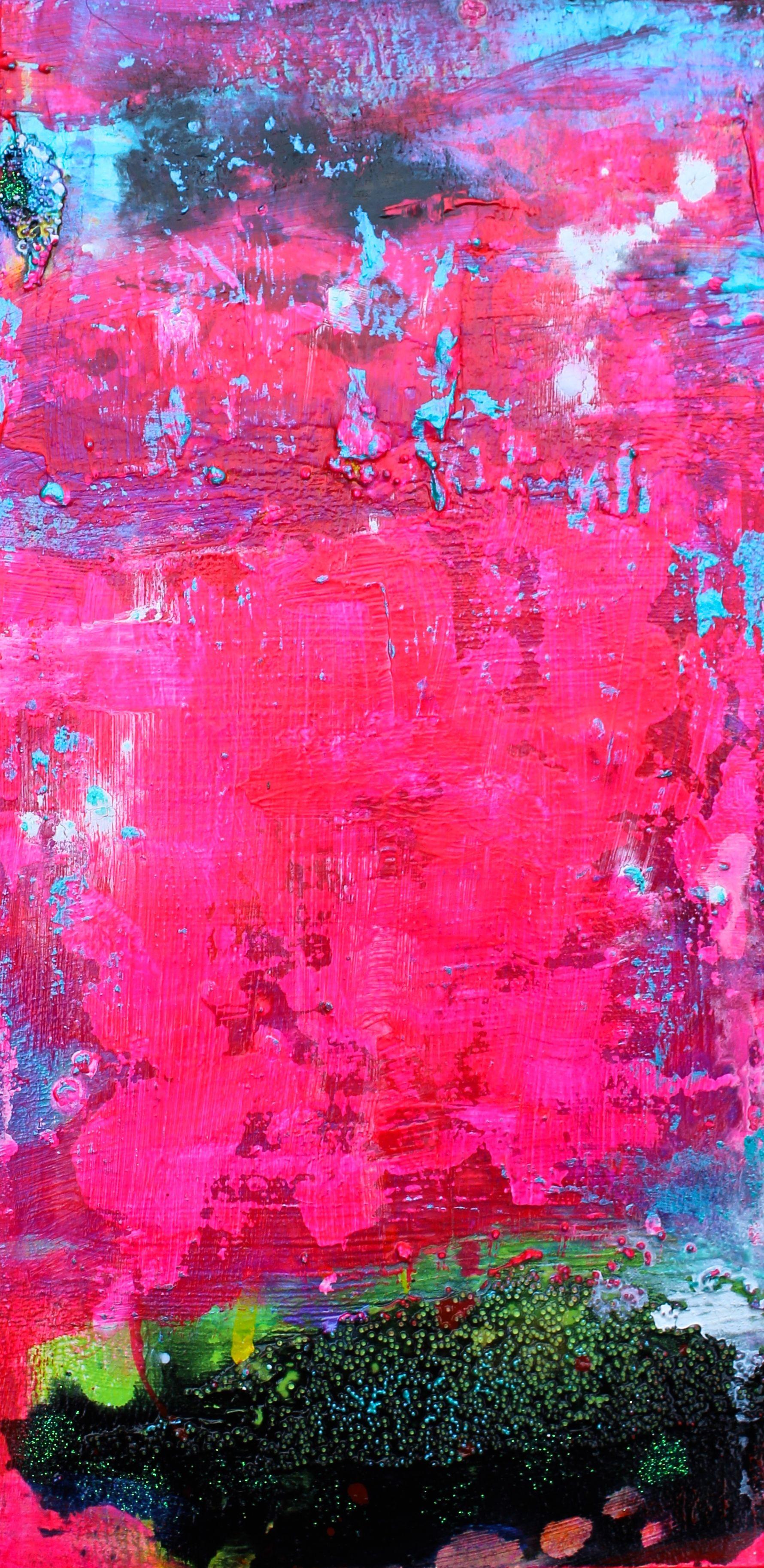 Laura Spring Abstract Painting - Shine Bright ! 10, Painting, Acrylic on MDF Panel