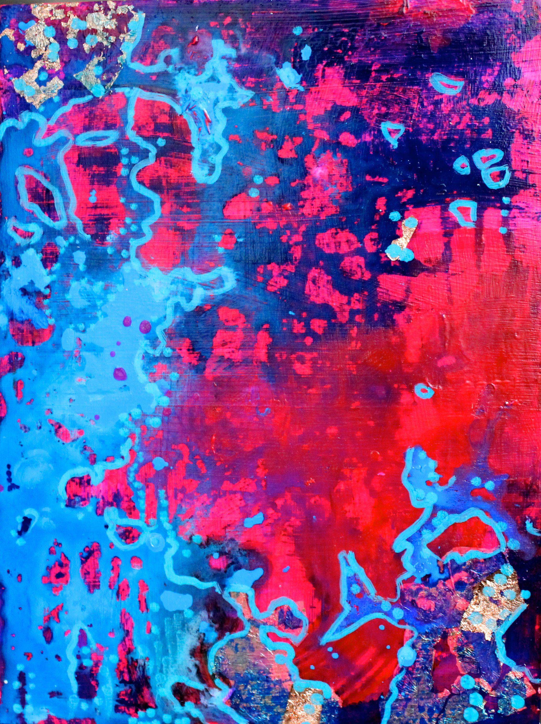 Abstract Painting di Laura Spring - Brillante! 11, Pittura, Acrilico su pannello MDF
