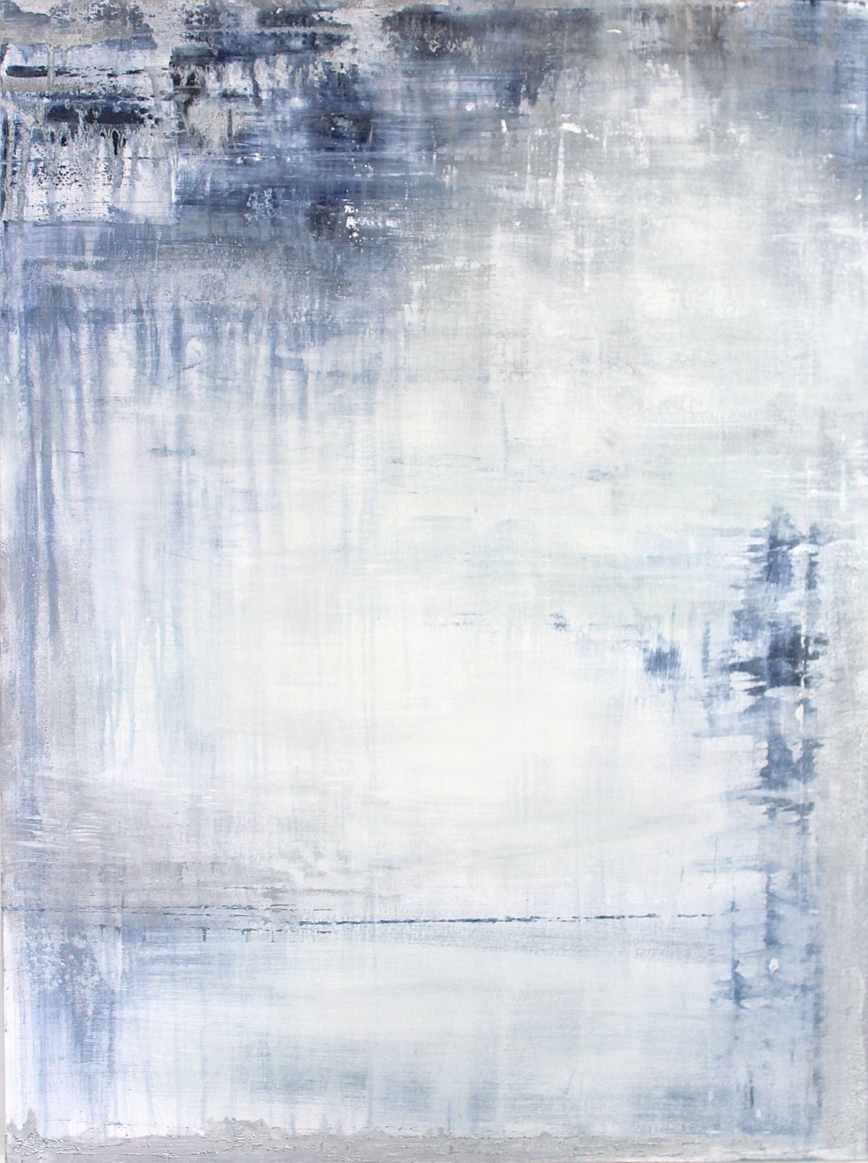 Laura Spring Abstract Painting - Silver Lining 4, Painting, Acrylic on Canvas