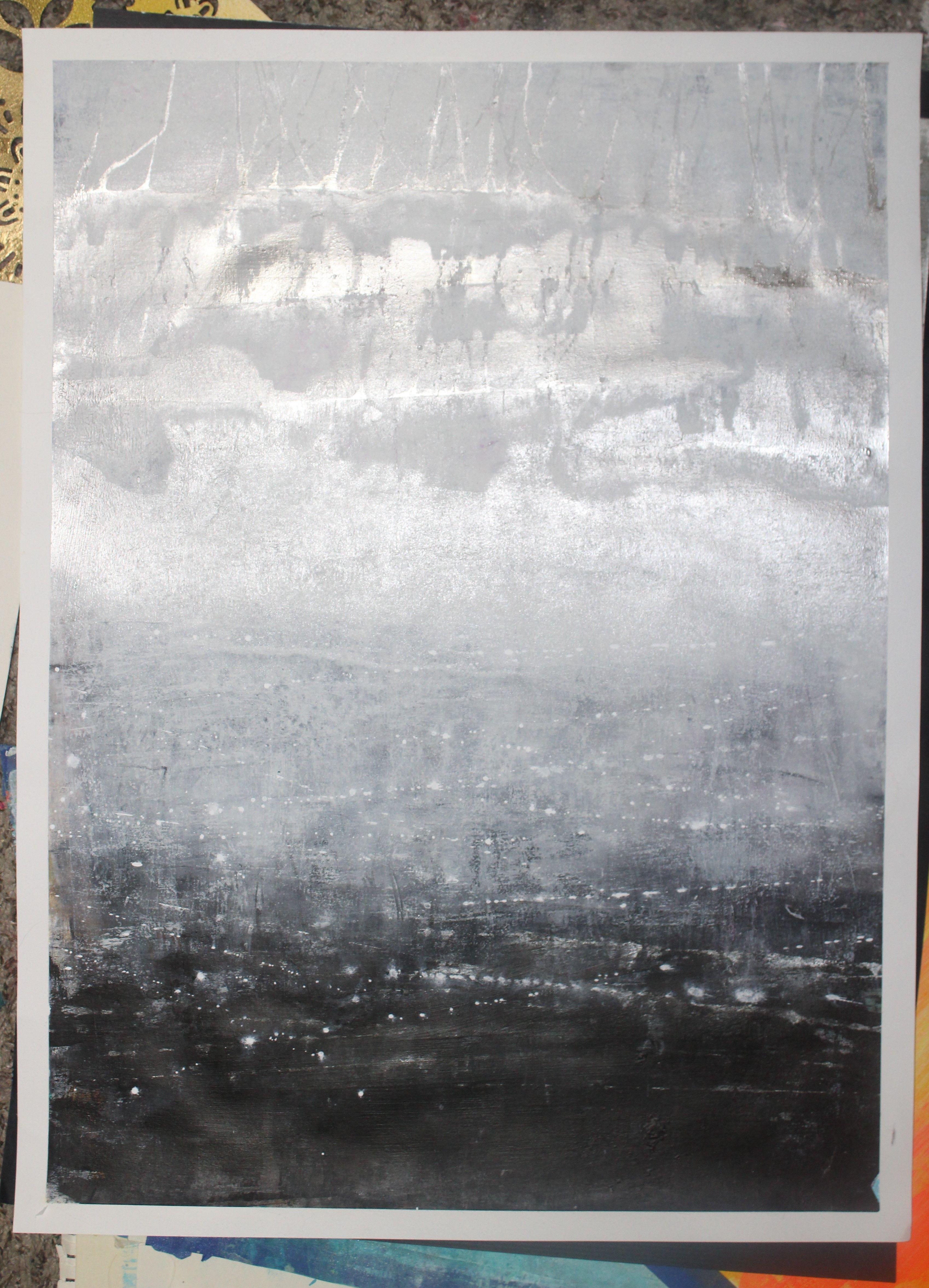 Silver Lining, Pintura, Acrílico sobre papel - Painting de Laura Spring