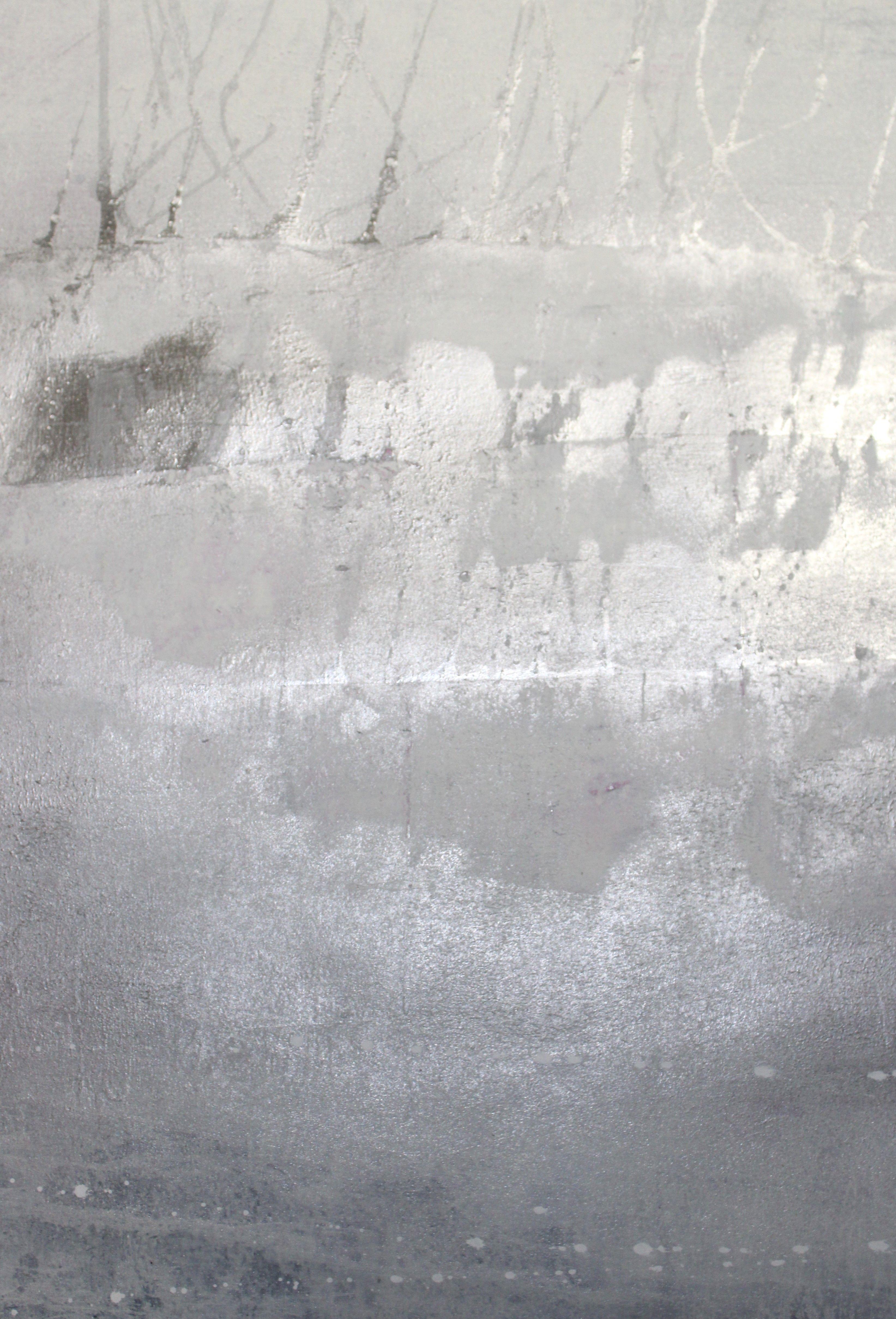 Silver Lining, Pintura, Acrílico sobre papel - Painting Abstracto de Laura Spring