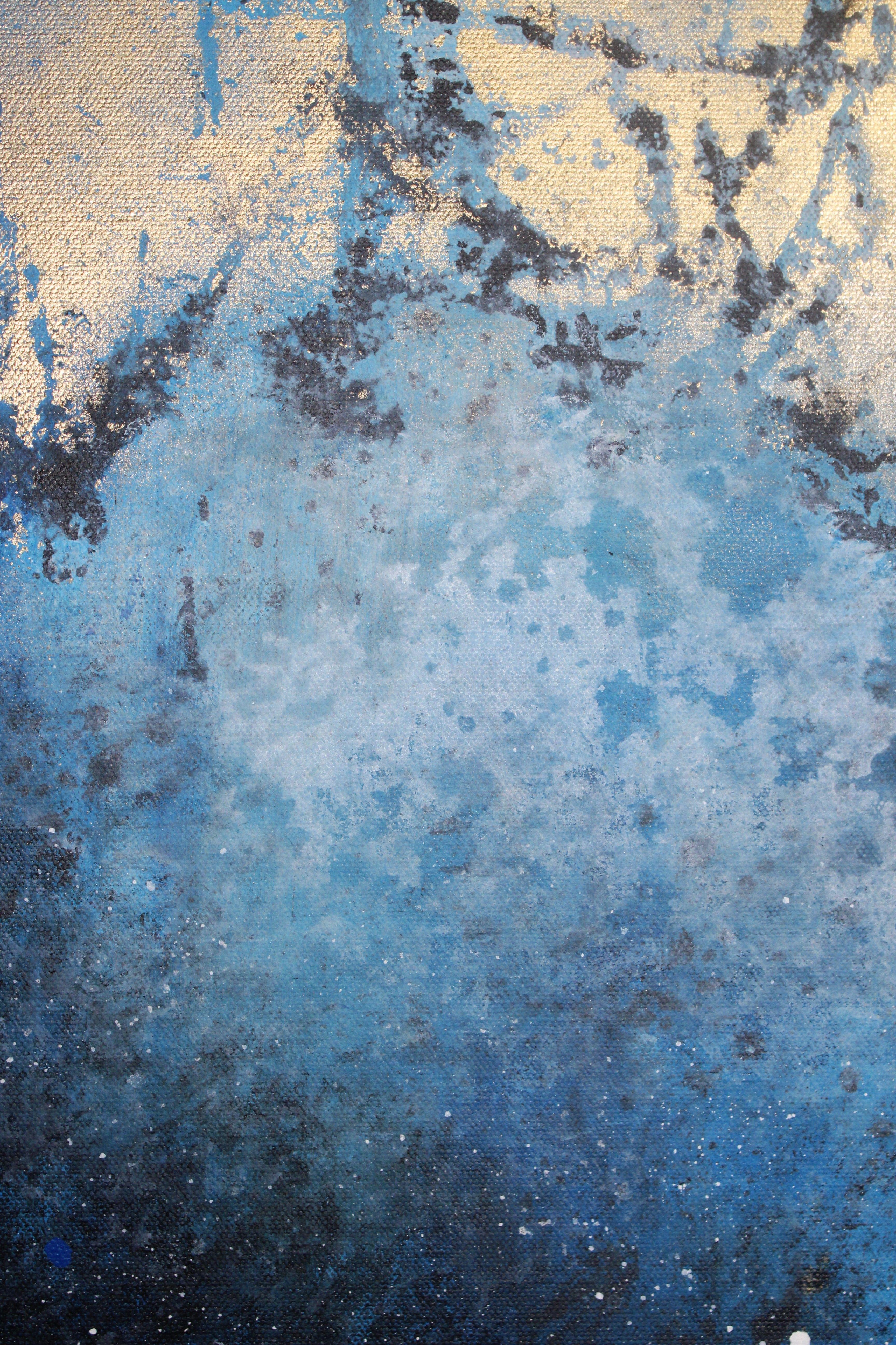 Nuits étoilées  2, peinture, acrylique sur toile - Painting de Laura Spring