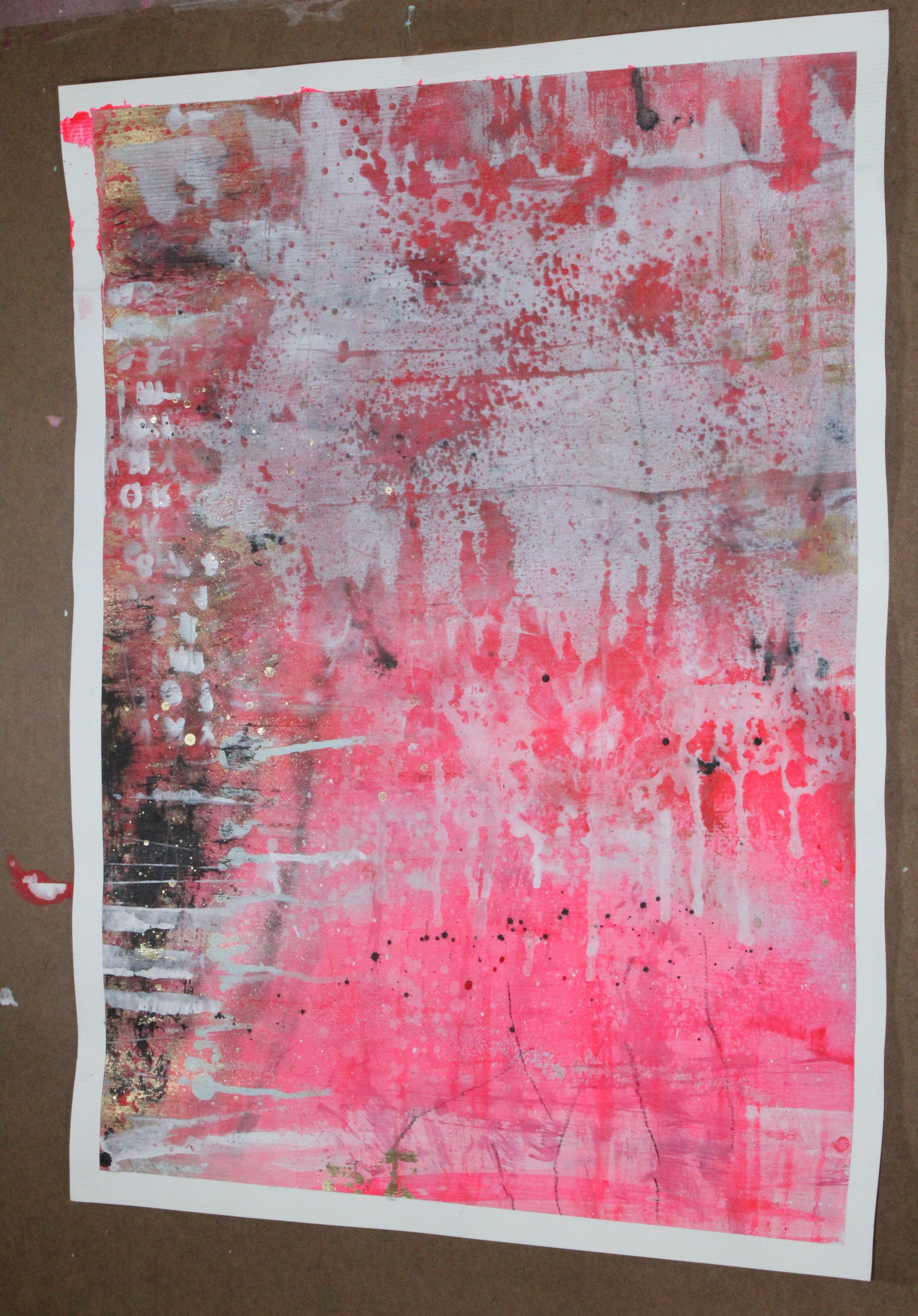 Il linguaggio dell'amore 1, Pittura, Acrilico su carta - Painting di Laura Spring