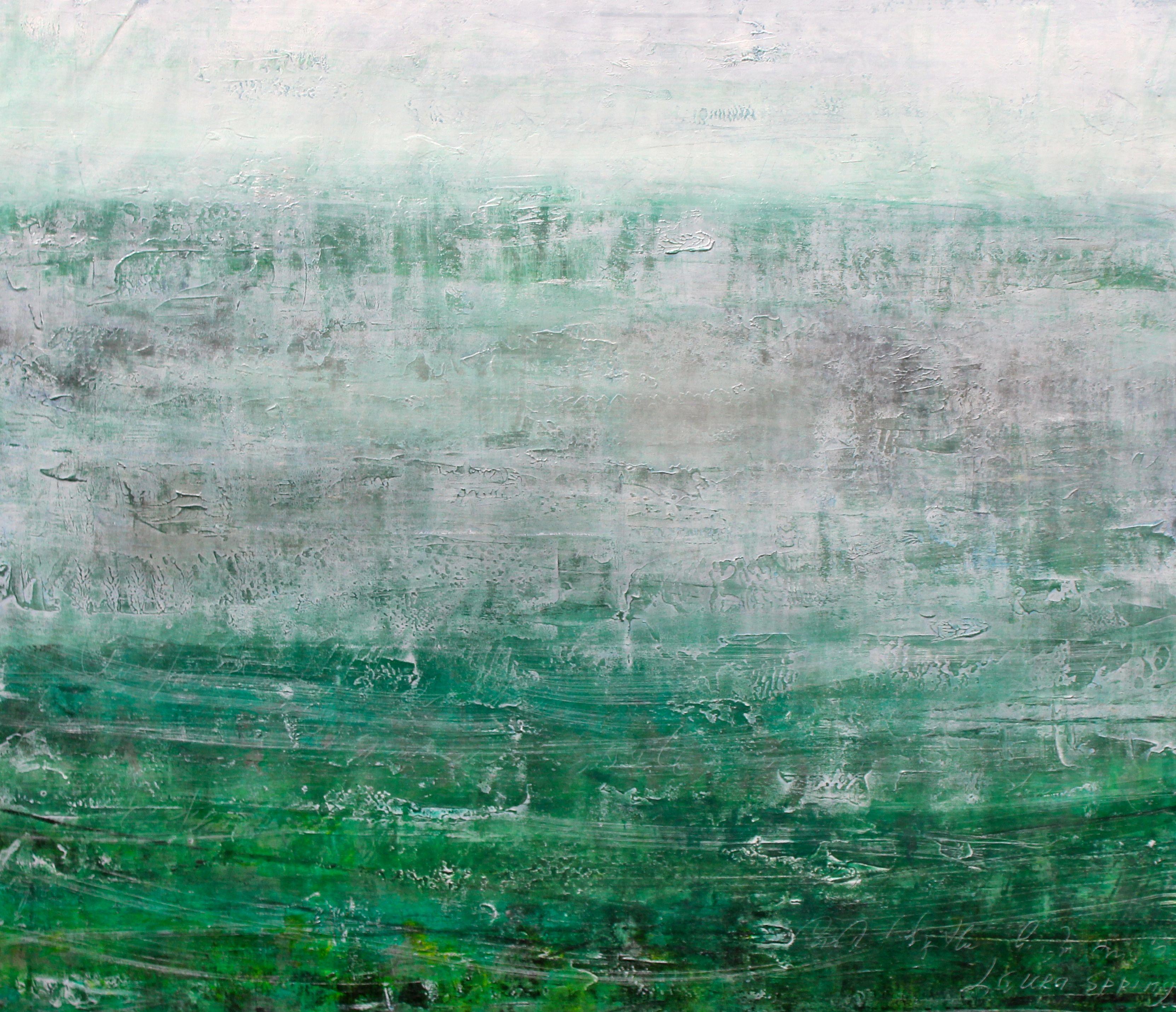 Laura Spring Abstract Painting - Similar Commission of "The Mist" Painting, Acrylic on Paper