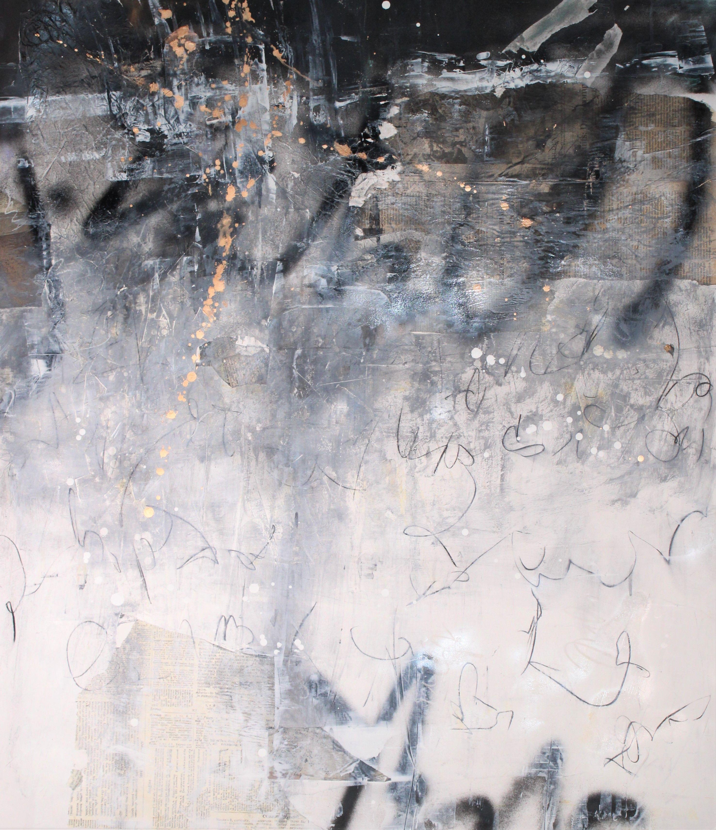 Abstract Painting de Laura Spring - La búsqueda, Pintura, Acrílico sobre papel
