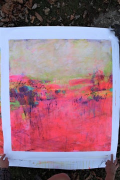 Unapologetically Pink 2, Pittura, Acrilico su carta