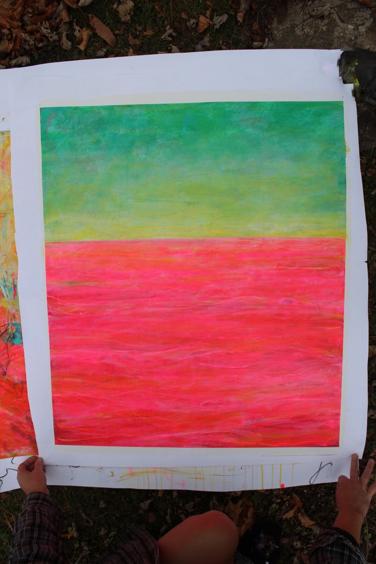 Laura Spring Unapologetically Pink 3, Painting, Acrylic on Paper For