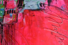Unapologetically Pink 5, peinture, acrylique sur toile