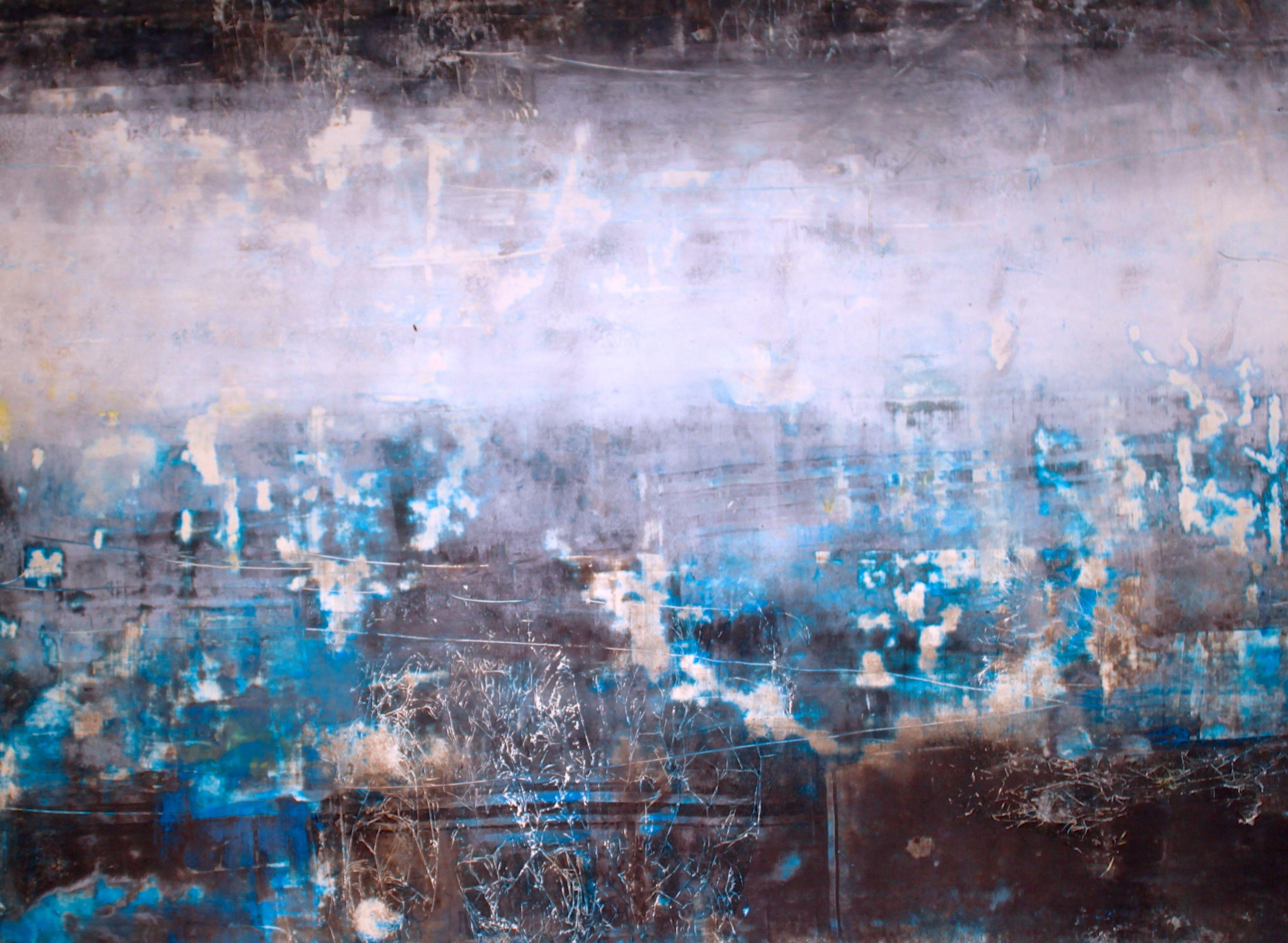Laura Spring Abstract Painting - Unchartered Territory 1, Painting, Oil on Paper