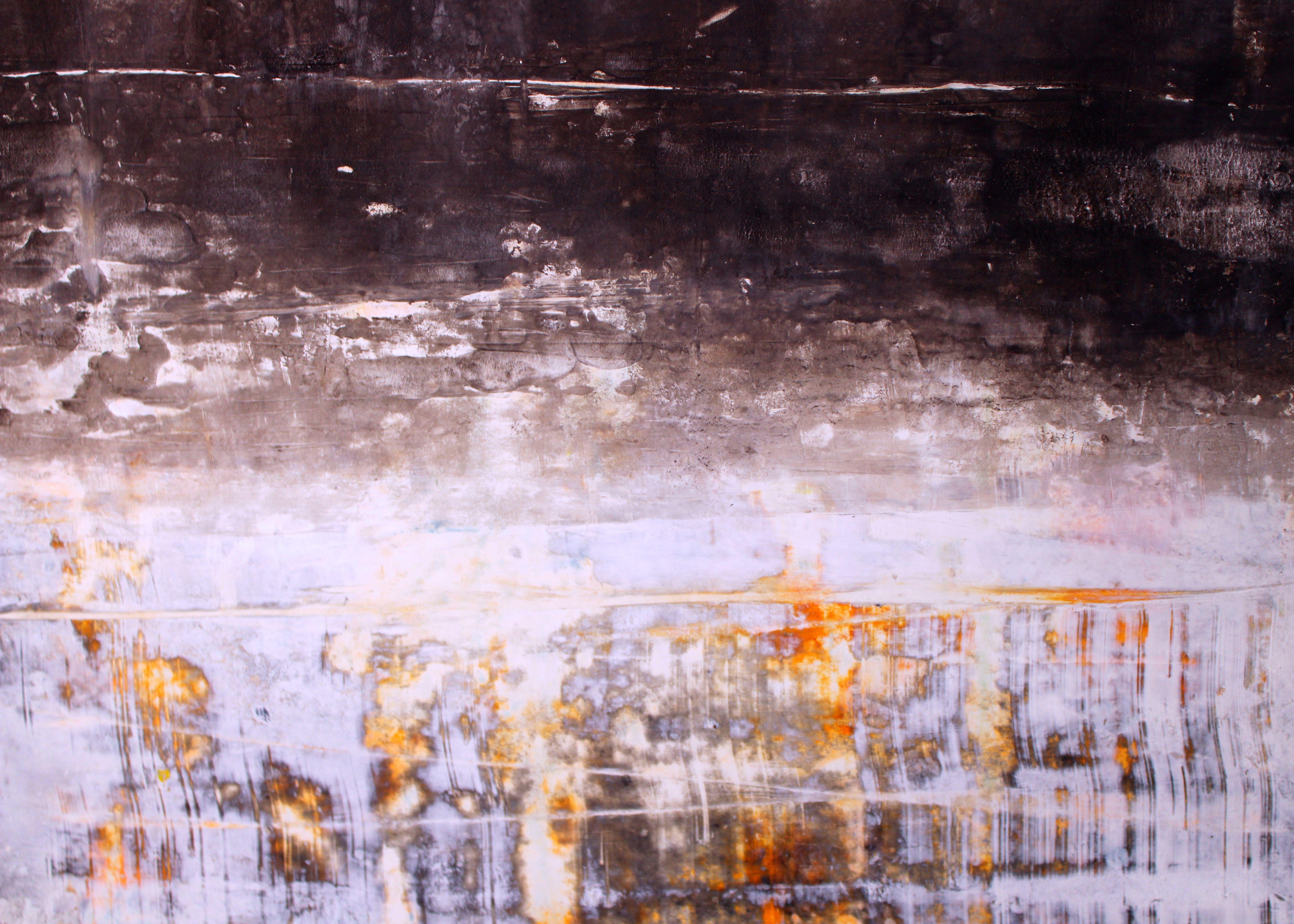 Territorio inesplorato 4, Pittura, Olio su carta - Painting di Laura Spring