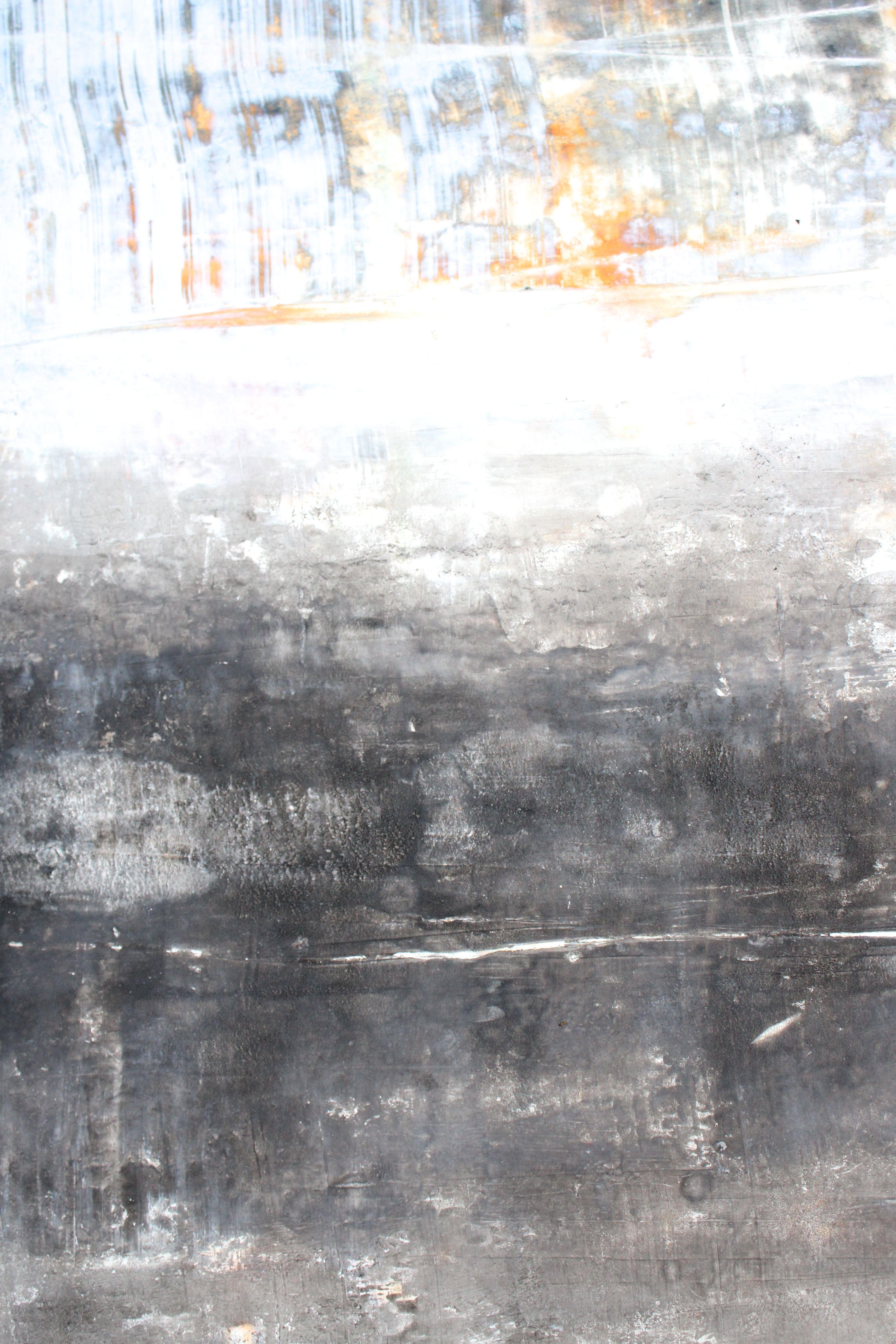 Territorio inesplorato 4, Pittura, Olio su carta - Painting Astratto di Laura Spring