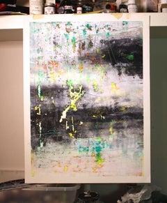 Unchartered Territory 8, peinture, huile sur papier