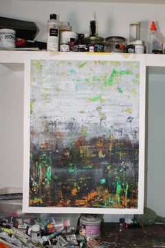 Territorio inexplorado 9, Pintura, Óleo sobre papel