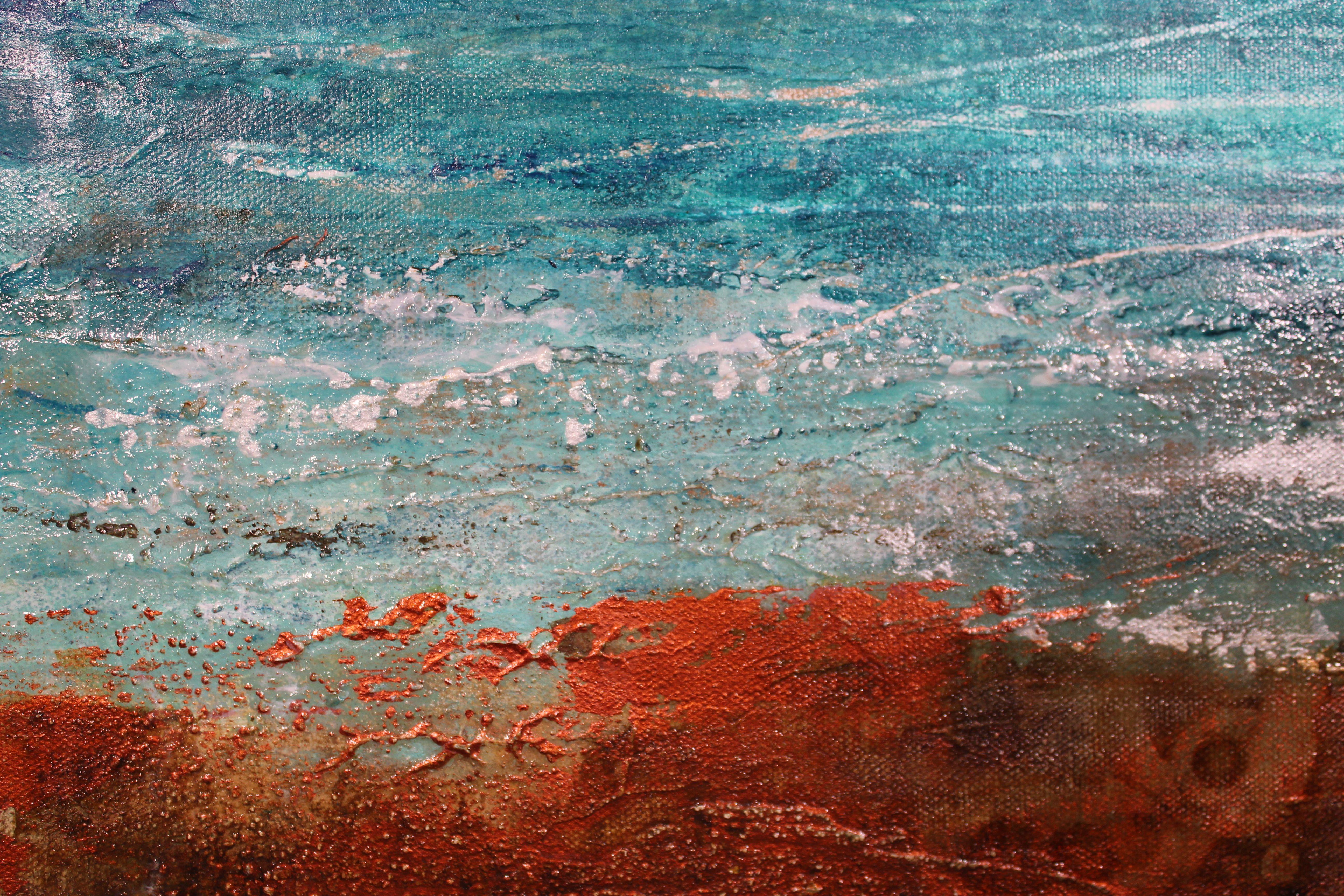 Dove due mondi si incontrano III, Pittura, Acrilico su tela - Painting Astratto di Laura Spring