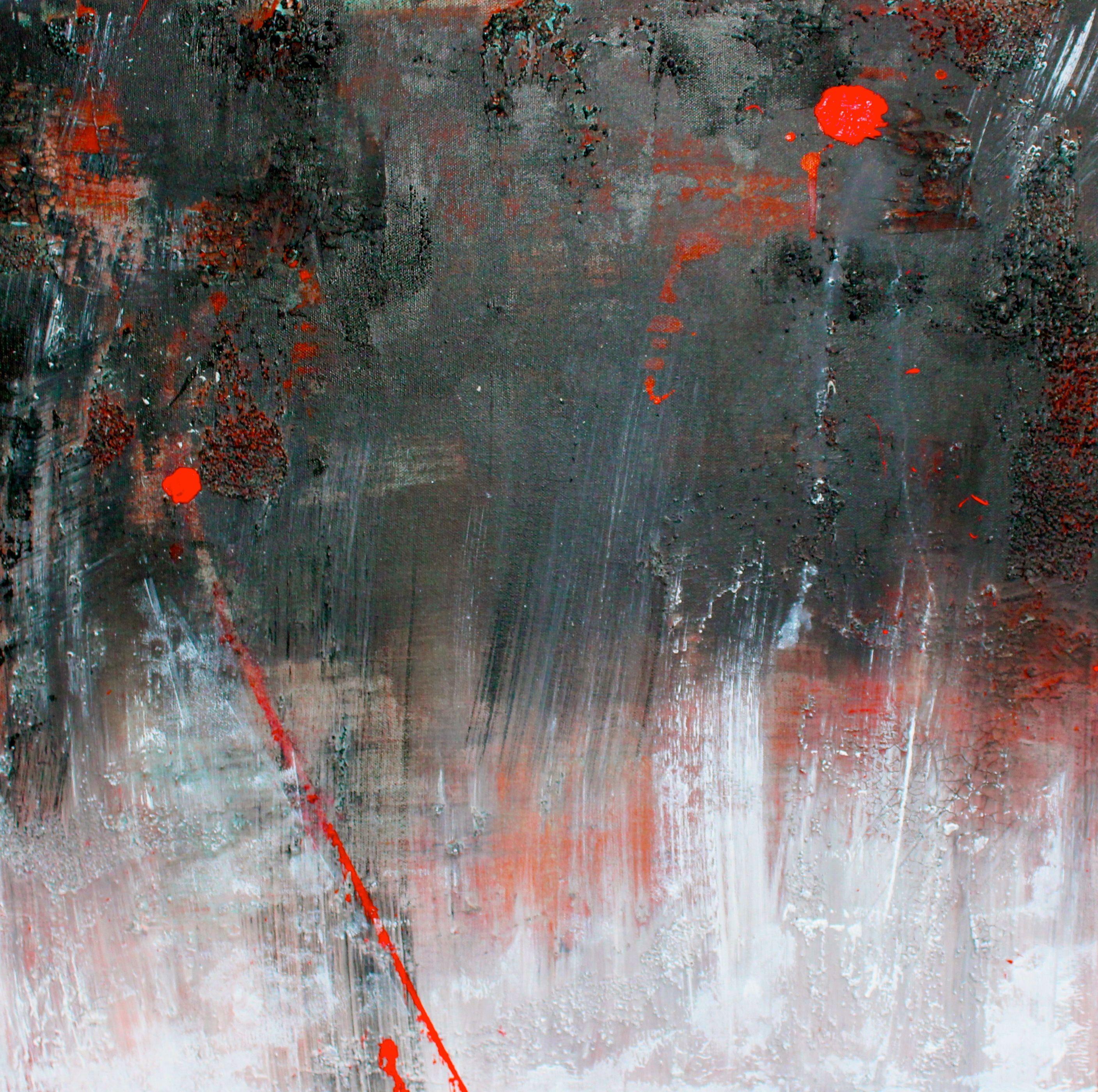 Abstract Painting di Laura Spring - A. Winter in Volo Bog, Pittura, Acrilico su tela