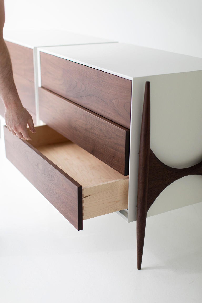 Laura Trenchard Modern Walnut Dresser For Craft Associates