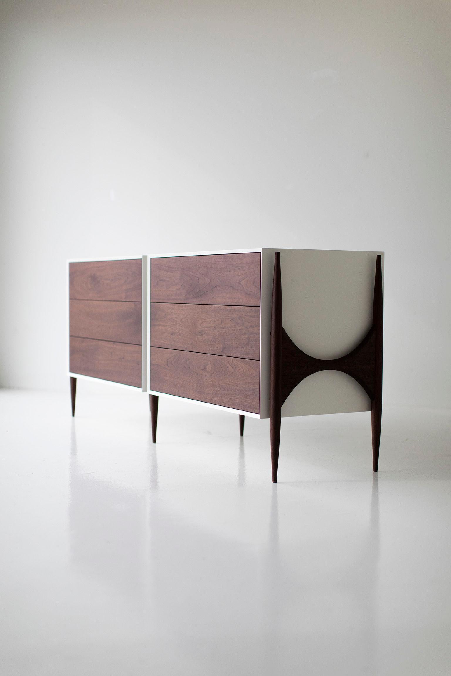 Maple Laura Trenchard Modern Walnut Dresser for Craft Associates Furniture For Sale