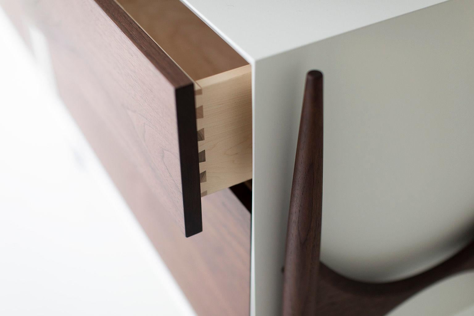 Laura Trenchard Modern Walnut Dresser for Craft Associates Furniture For Sale 1
