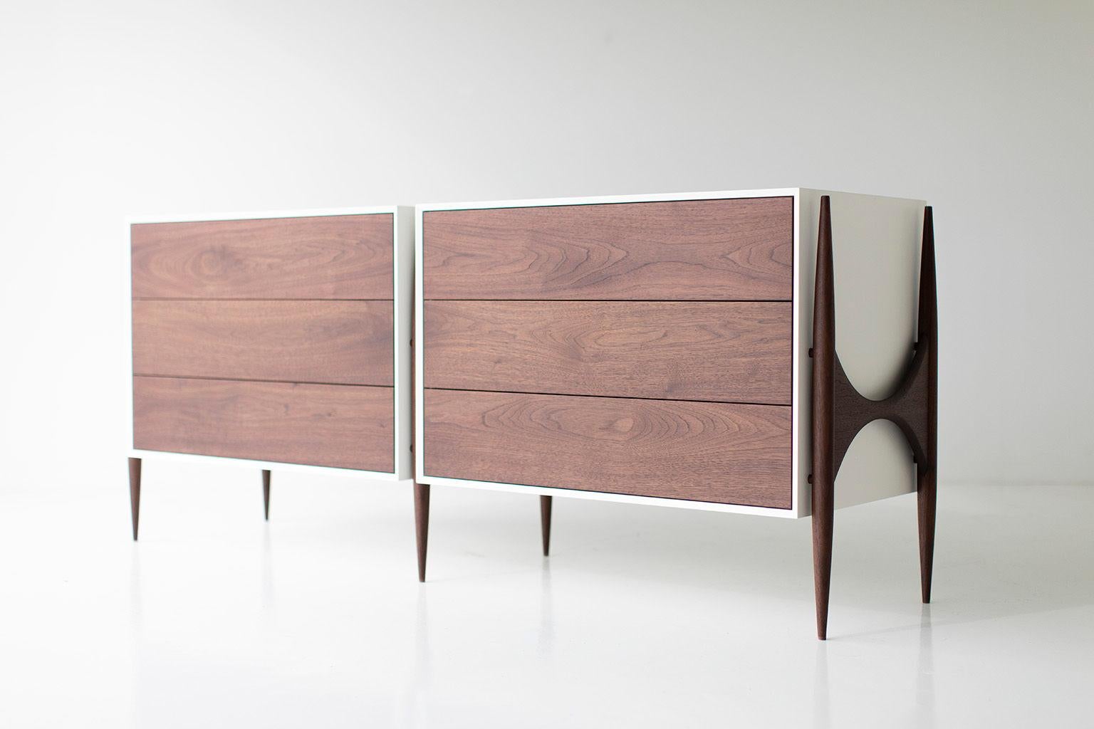 Laura Trenchard Modern Walnut Dresser for Craft Associates Furniture For Sale 3