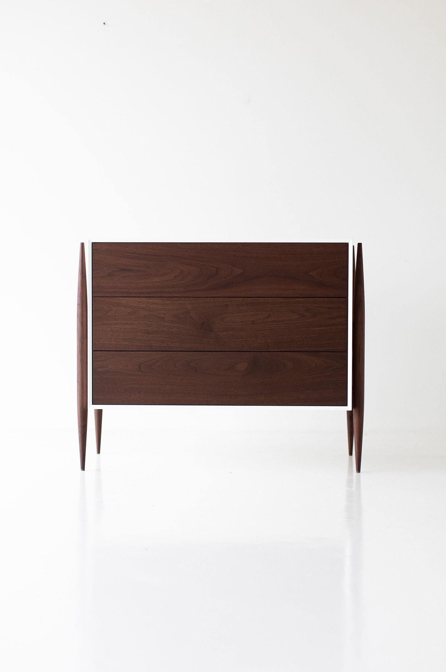 American Laura Trenchard Small Modern Walnut Dresser for Craft Associates Furniture For Sale