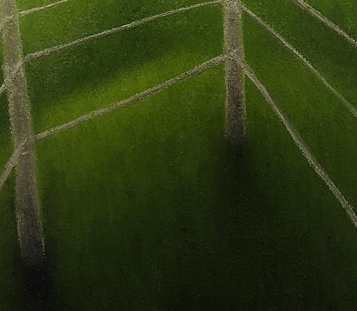 Sich entspannende, surreale grüne pastorale Contemporary American Realist Landscape im Angebot 4