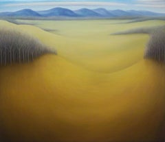 Virginia Hill - surrealist imagined landscape original realism artwork oil small