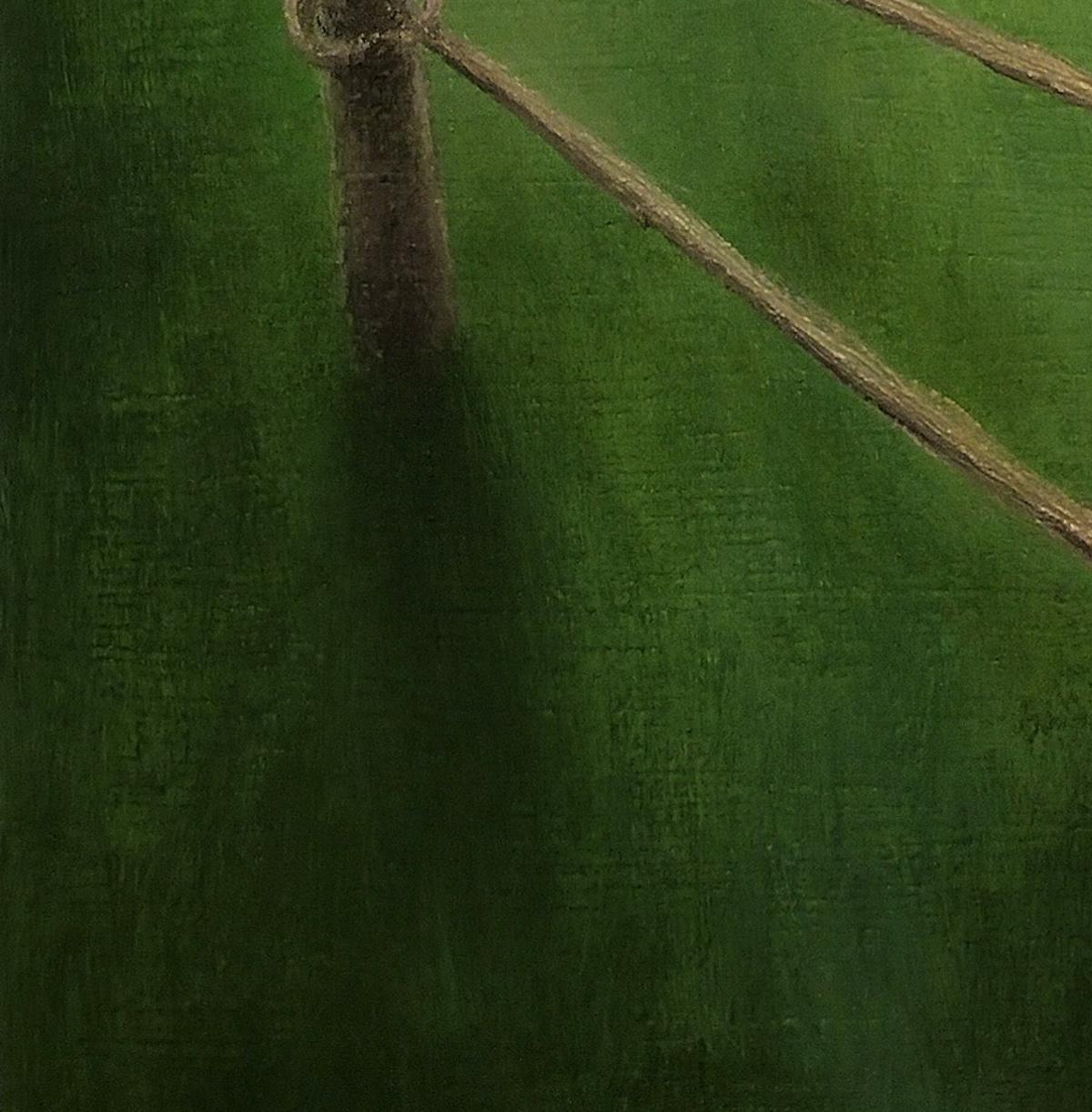 Up & Up, Paesaggio surreale con recinzione tortuosa e campo erboso verde in vendita 8