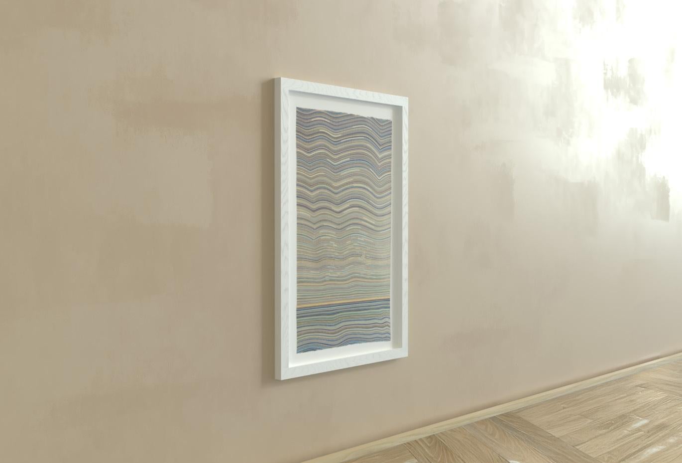 Seaside, Originalgemälde, Abstrakte Kunst, Blumenkunst (Grau), Abstract Painting, von Laura Waldusky