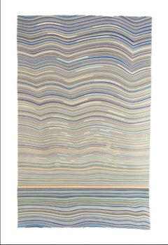 Seaside & Tulip Field, diptych, Original Painting, Abstract art, floral art