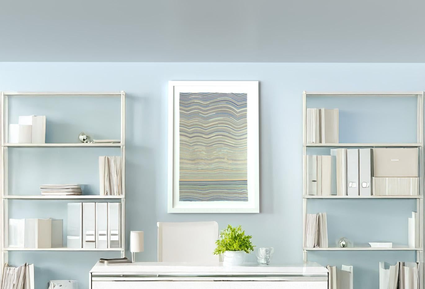 Seaside & Tulip Field, diptych, Original Painting, Abstract art, floral art im Angebot 4