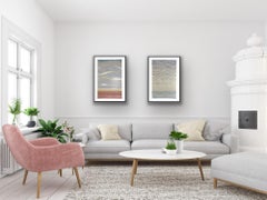 Seaside & Tulip Field, diptych, Original Painting, Abstract art, floral art
