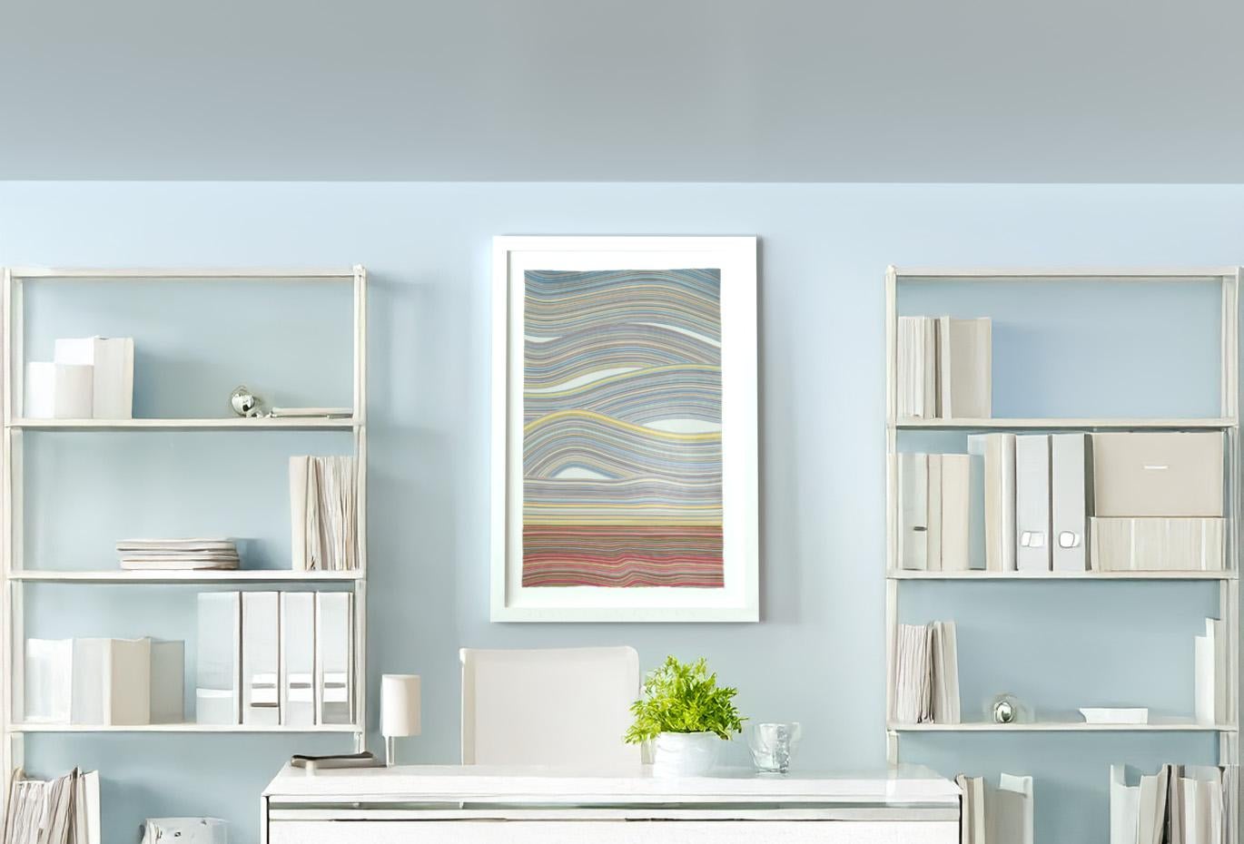 Tulpenfeld, Originalgemälde, Abstrakte Kunst, Blumenkunst im Angebot 5