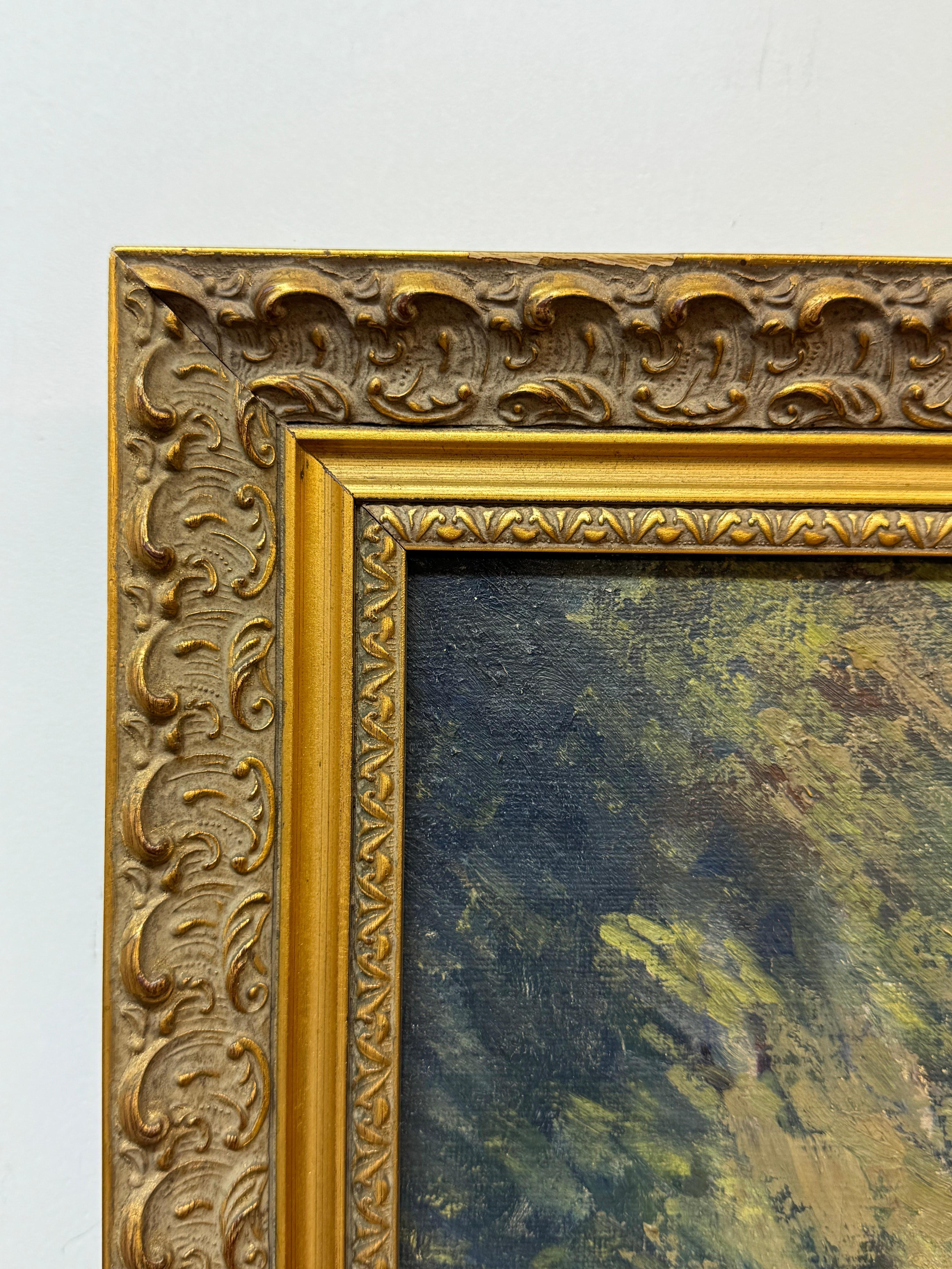 Paisaje de jardín impresionista - Painting de Laura Wasson Maxwell