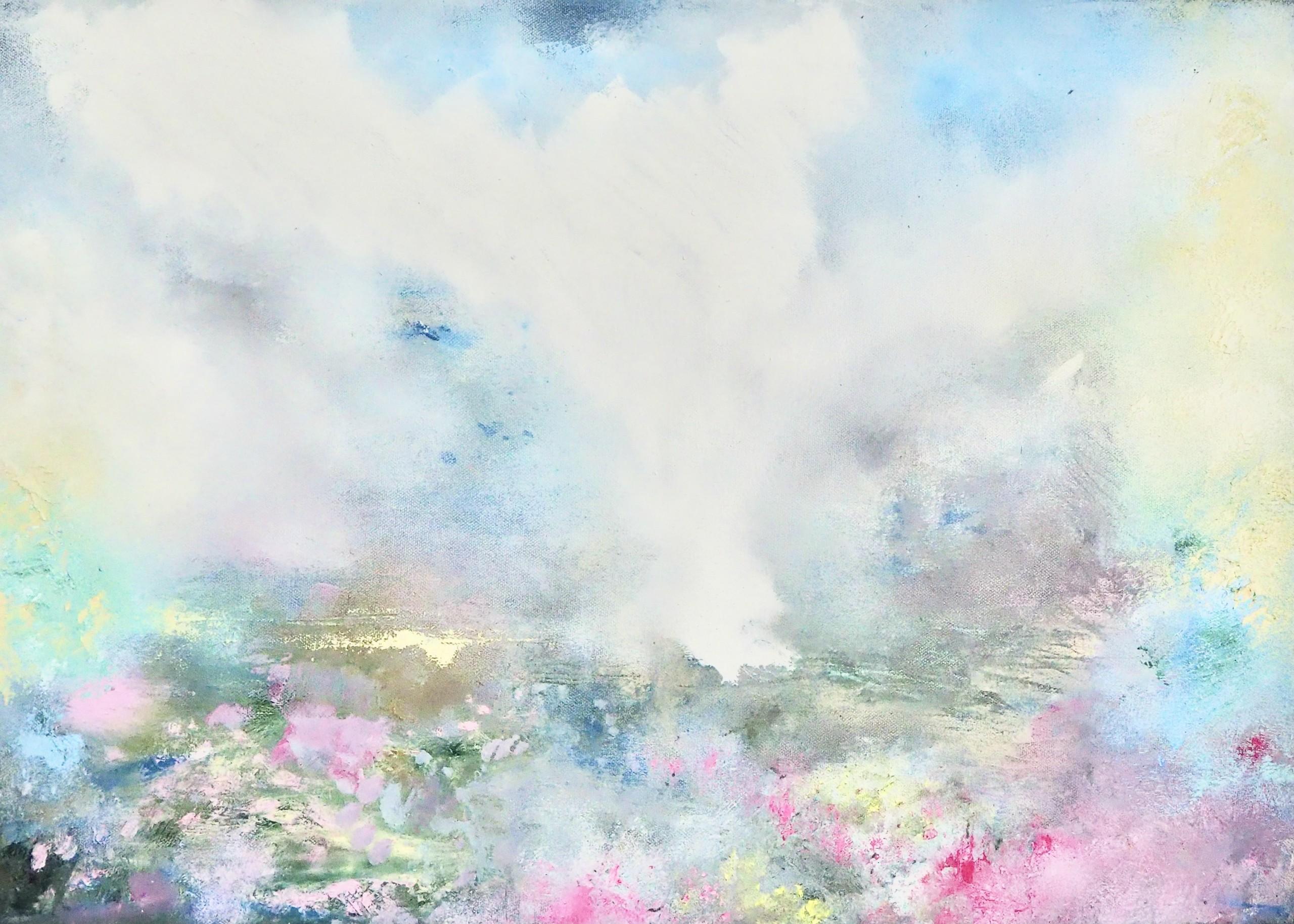 Laura Weekes Abstract Painting – Blühende Felder