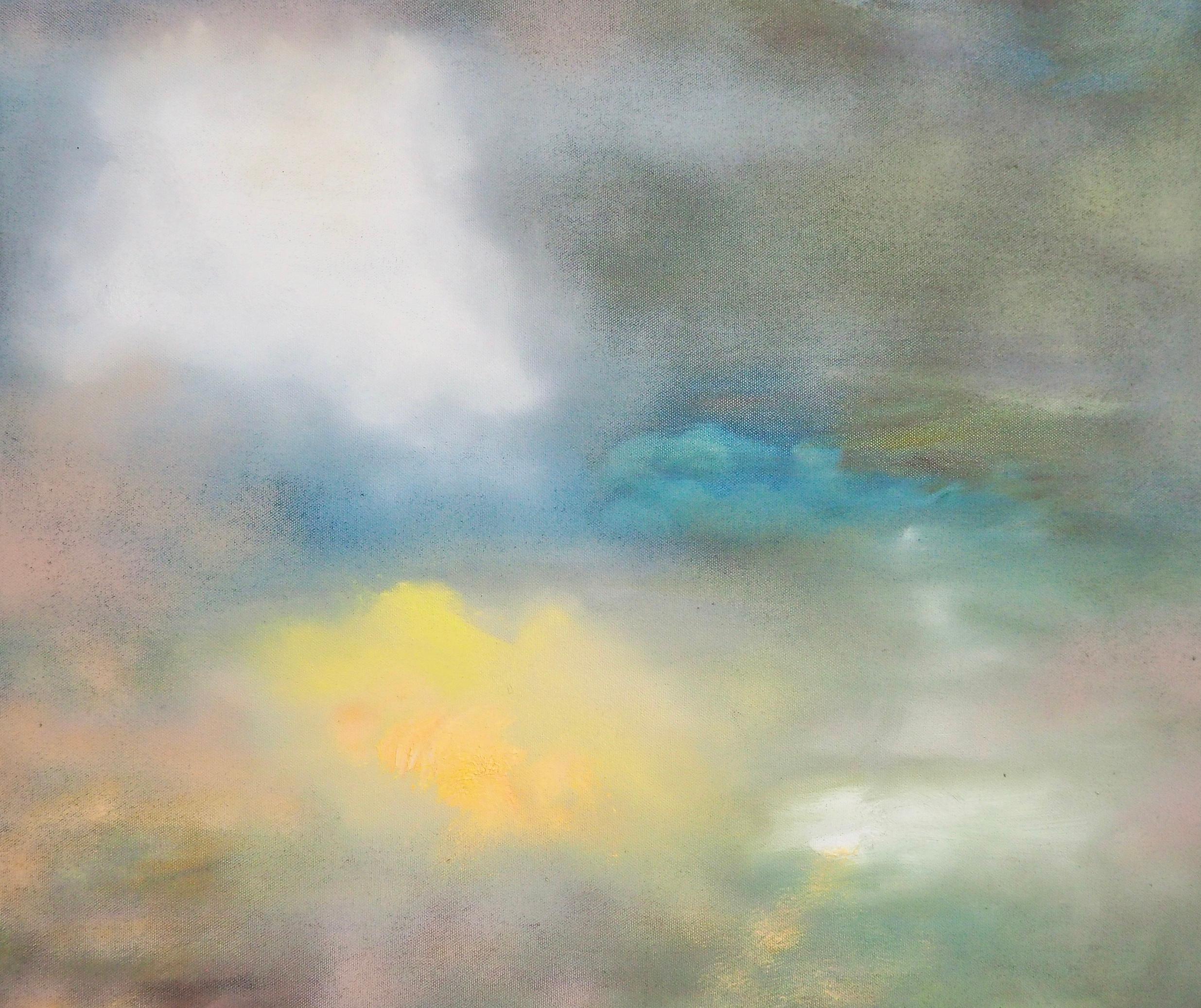 Laura Weekes Abstract Painting - Soft Peaks