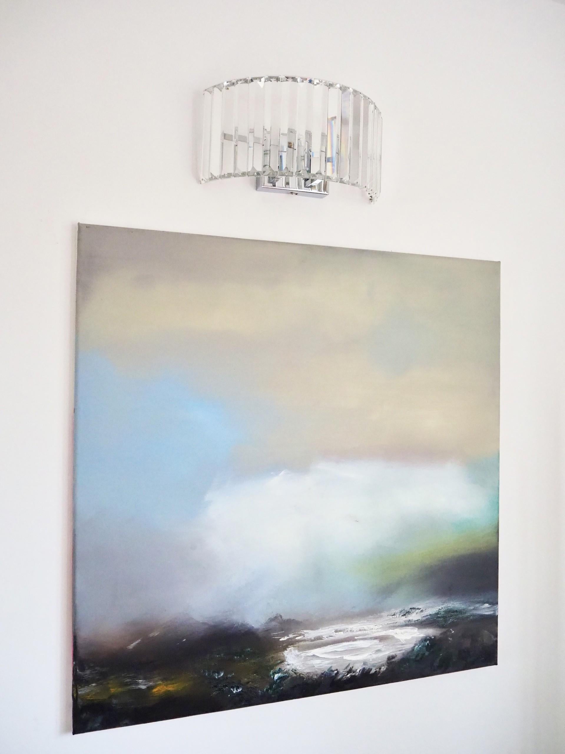 Fard di grano - Landscape Painting Grigio di Laura Weekes