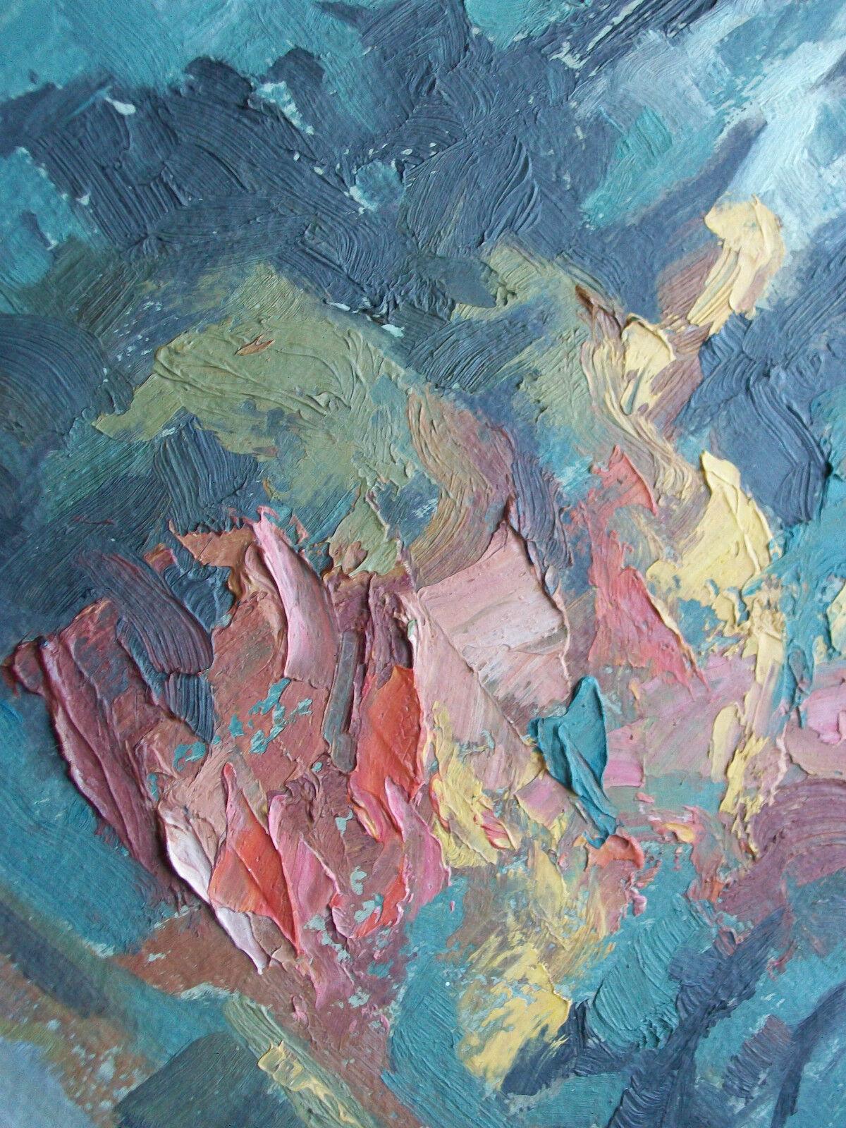 Laura Wellard, Cacophony, Malerei des Expressionismus der Mitte des Jahrhunderts, Kanada, ca. 1969 im Zustand „Gut“ im Angebot in Chatham, ON