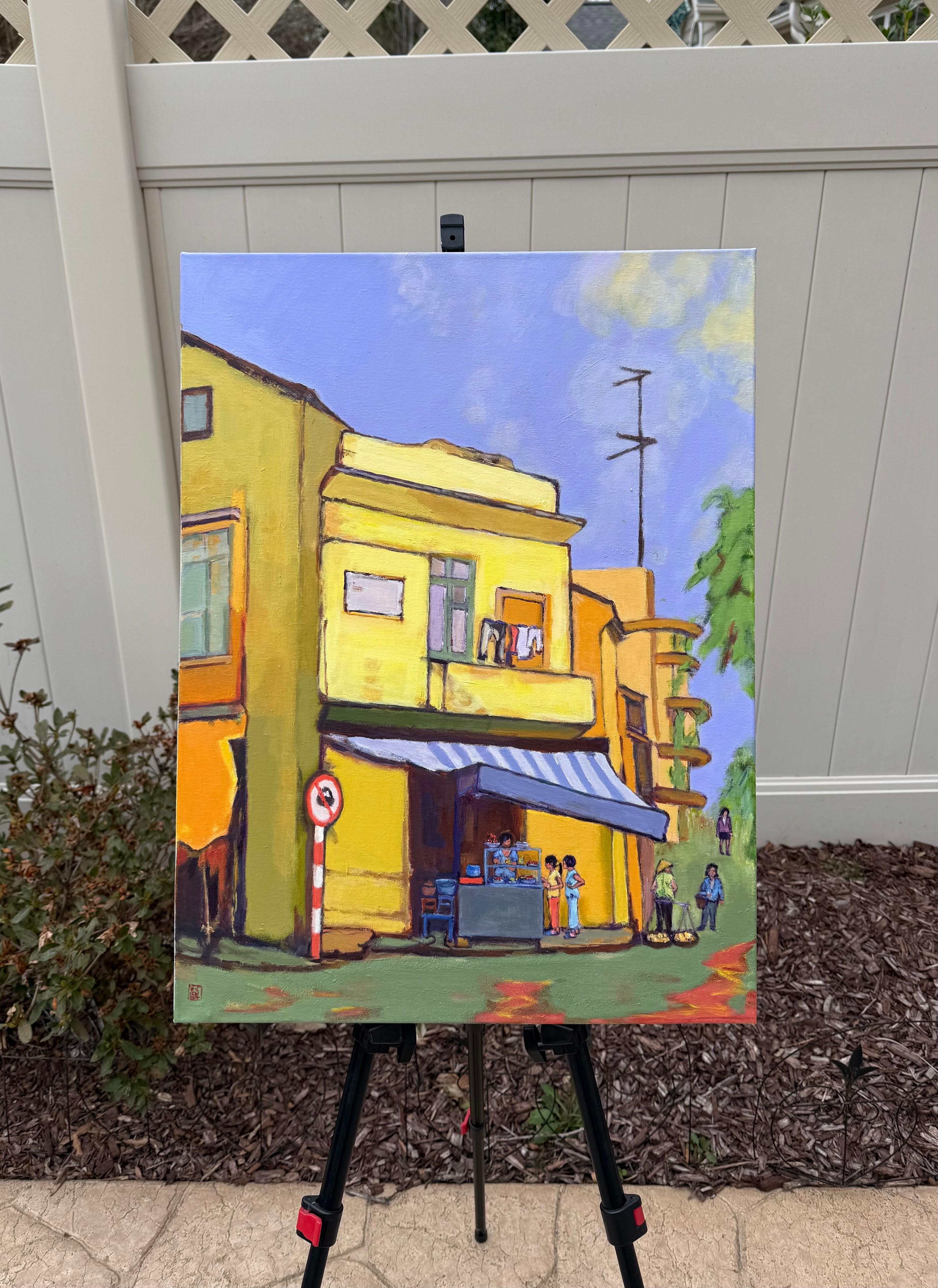 <p>Commenti dell'artista<br>Una soffice nebbia avvolge le strette strade di una tradizionale cittadina vietnamita, attenuando i colori degli edifici con persiane sbiadite e tegole ricoperte di muschio. L'aria è densa di profumo di pho, mentre la